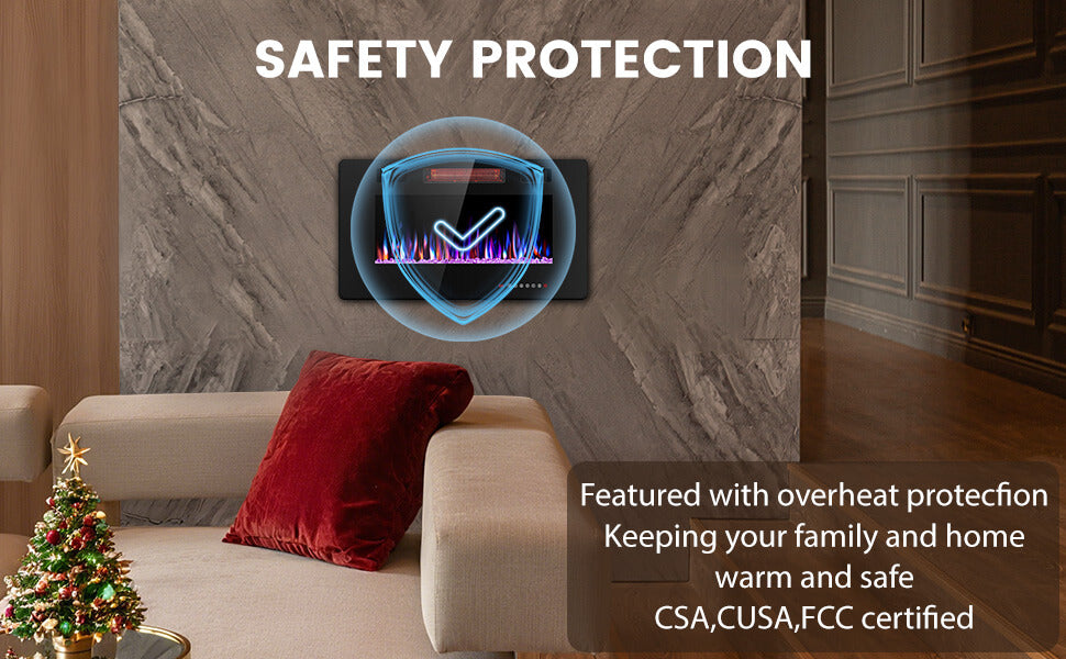 Electactic Recessed/Wall Mounted Electric Fireplace