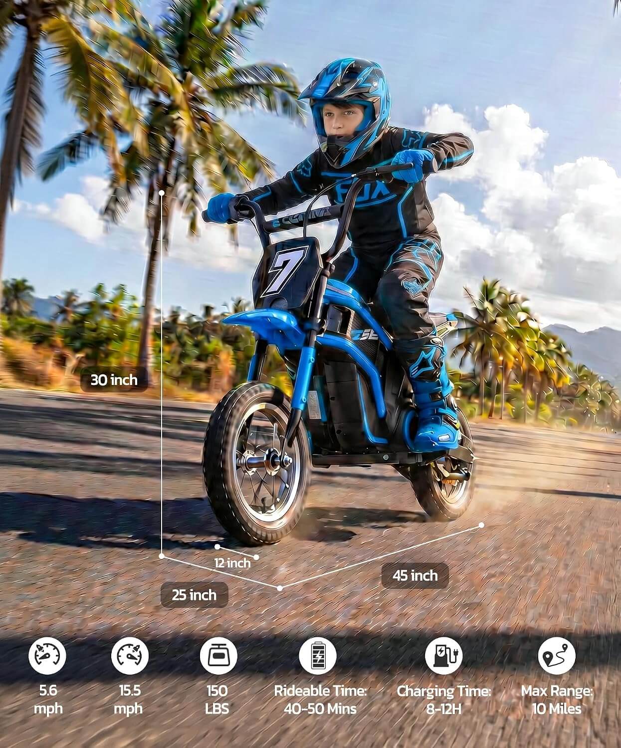 Elemara 350W 24V Kids' Electric Dirt Bike