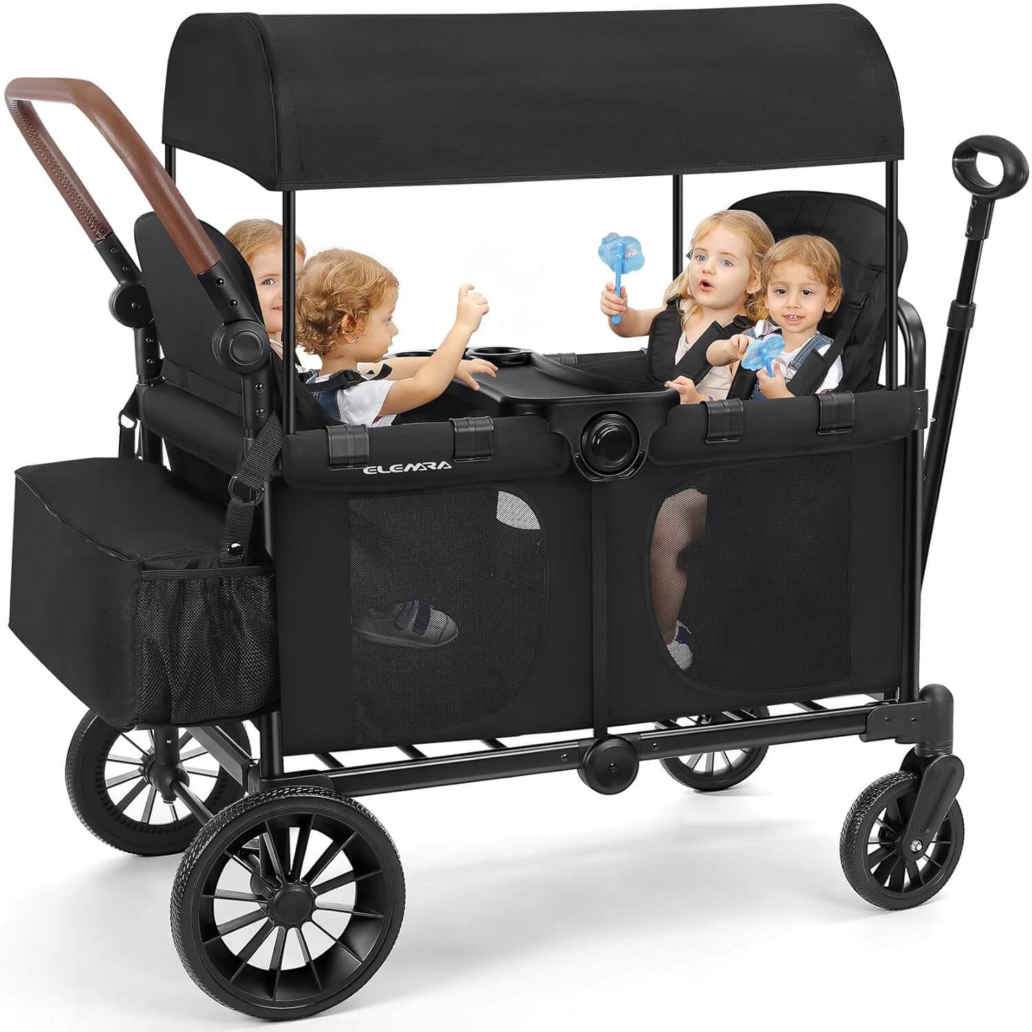 Elemara All-Terrain Foldable 4 Seater Wagon Stroller with Canopy
