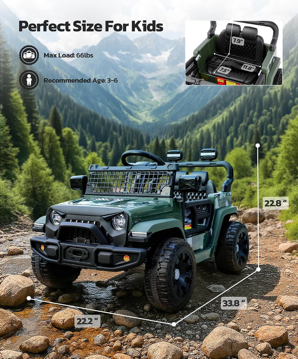 Elemara Off-Road Kids' Electric Ride-On Car Truck