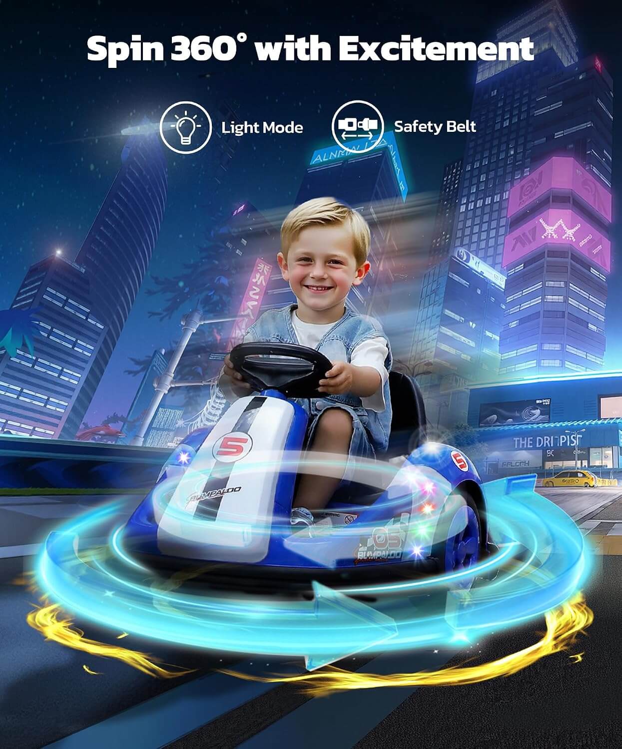 Elemara XB-1068 Kids' Electric Ride-On Bumper Car