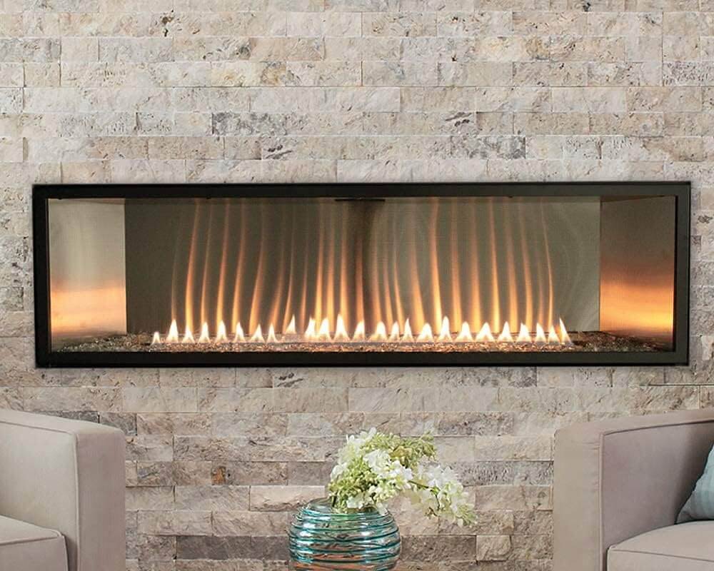Empire 48" Boulevard VFLB48FP Contemporary Linear Vent-Free Fireplace w/Barrier Screen