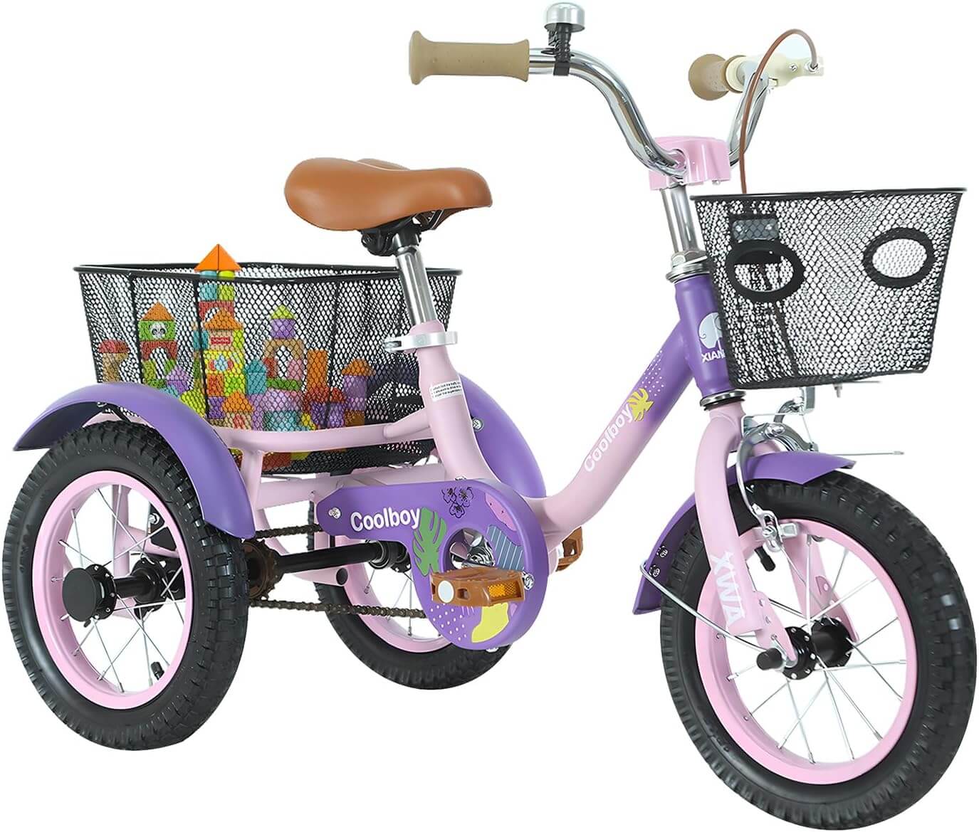 Empylynzar Adjustable Kids' Tricycle, Storage Baskets