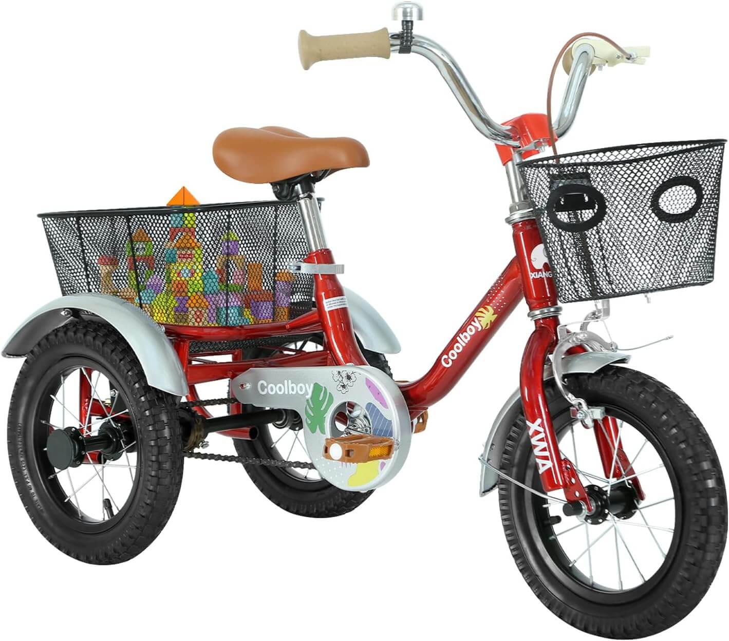 Empylynzar Adjustable Kids' Tricycle, Storage Baskets