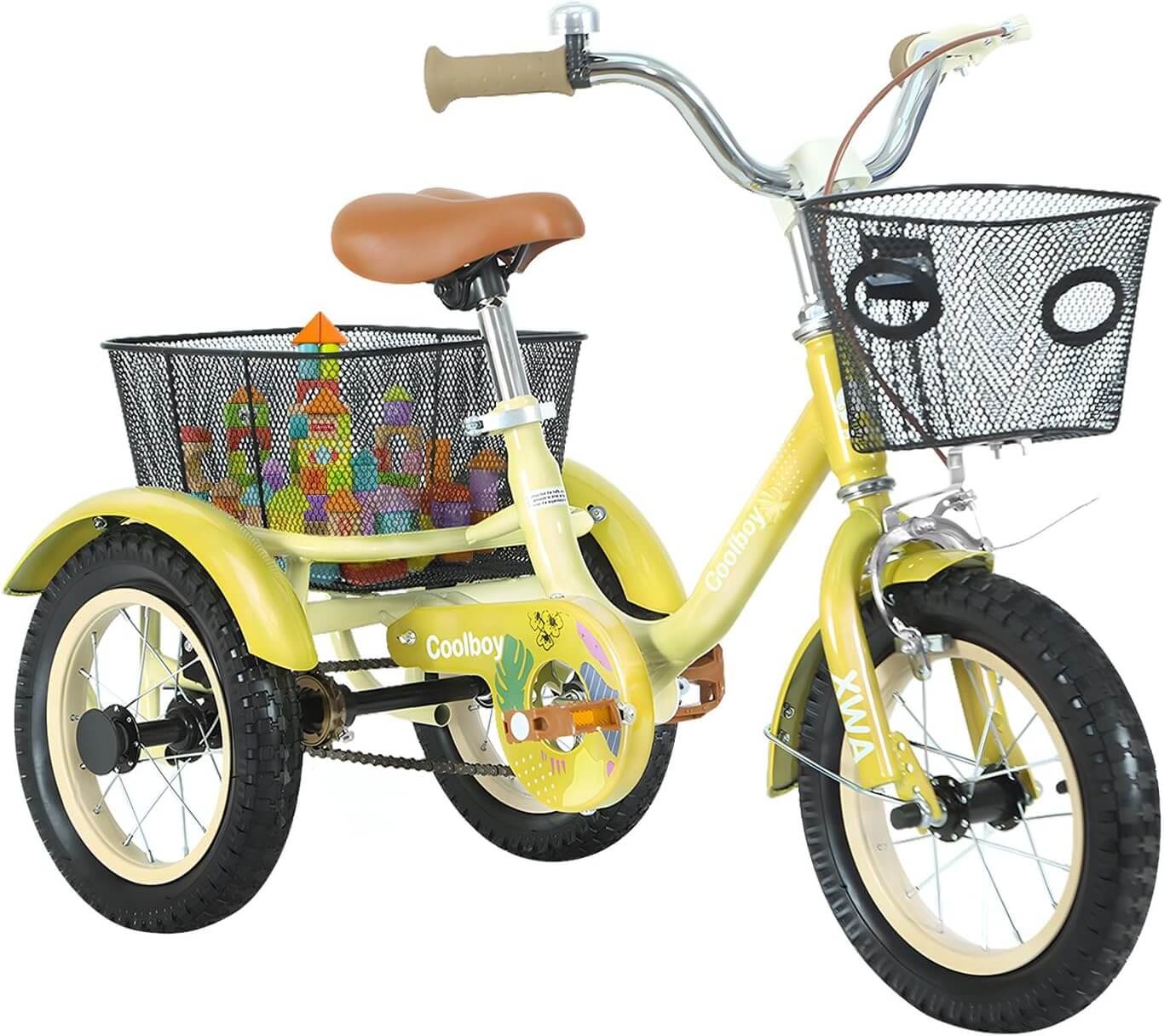 Empylynzar Adjustable Kids' Tricycle, Storage Baskets