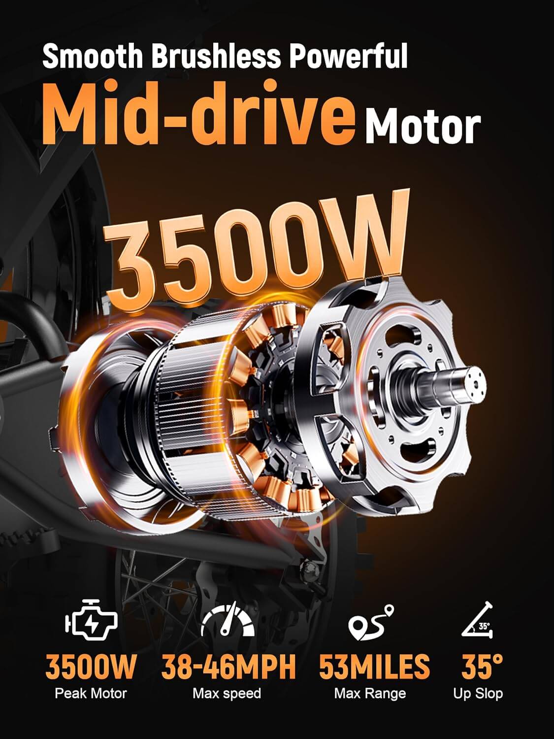 Eskute EDB001 3500W 48V Mid Drive Electric Dirt Bike