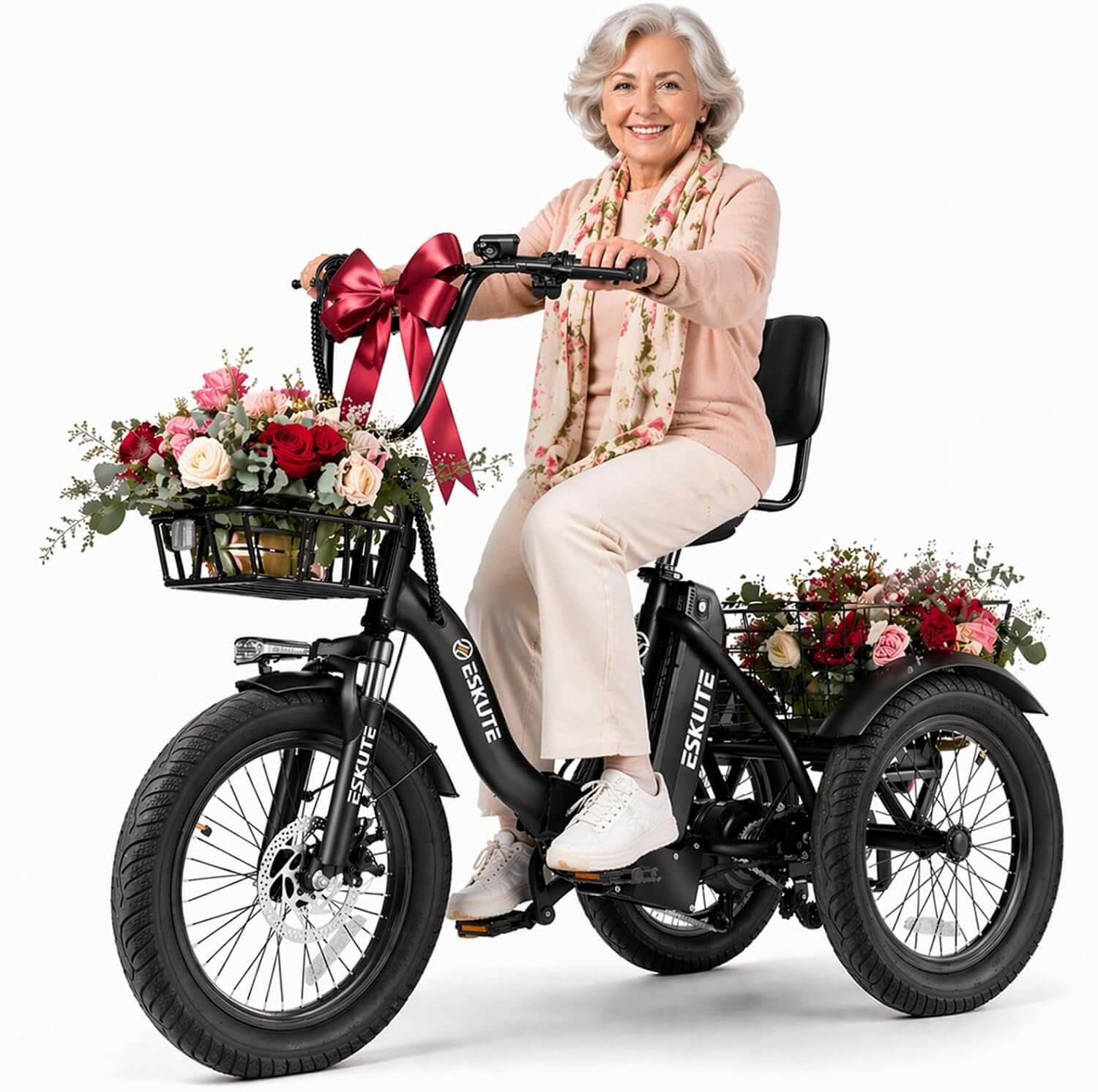 Eskute T300 PLUS 1200W Folding Fat Tire Electric Trike