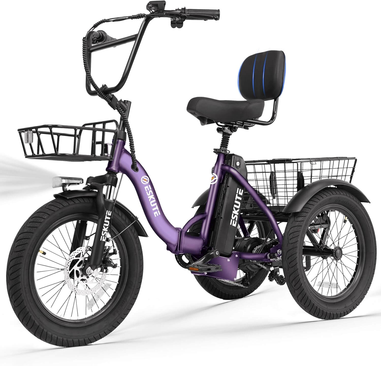 Eskute T300 PLUS 1200W Folding Fat Tire Electric Trike