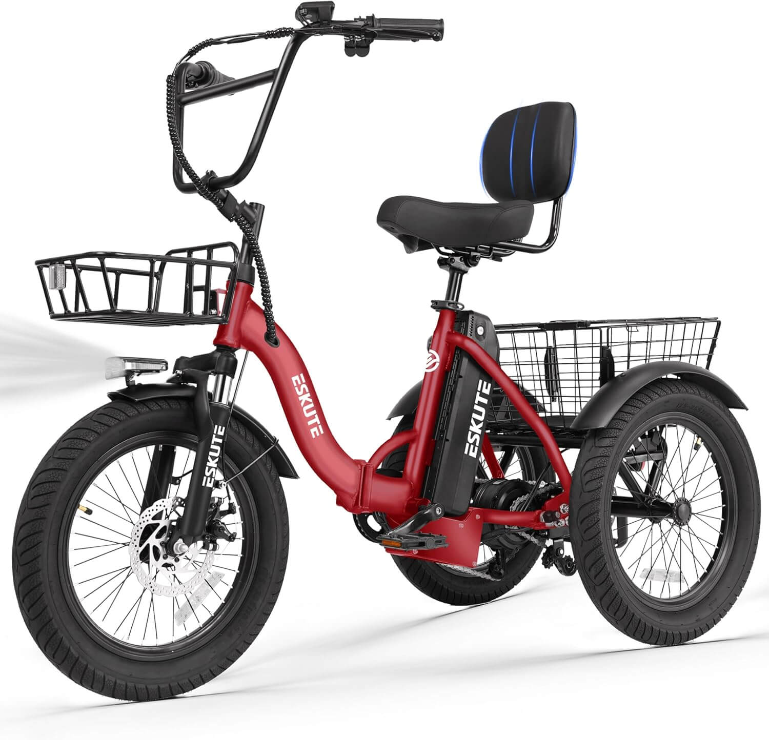 Eskute T300 PLUS 1200W Folding Fat Tire Electric Trike