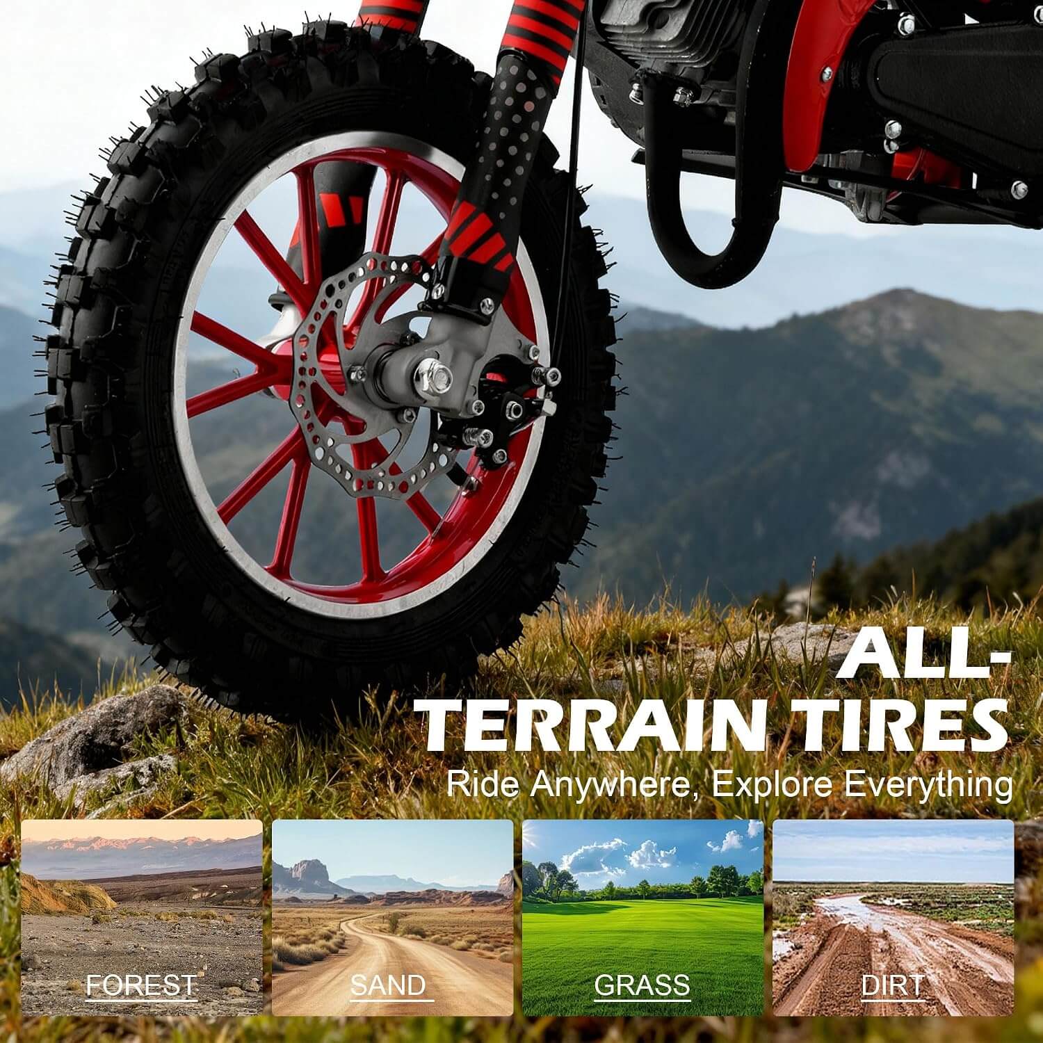 FROSTYRIDER 50cc 2-Stroke Kids' Gas Dirt Mini Bike