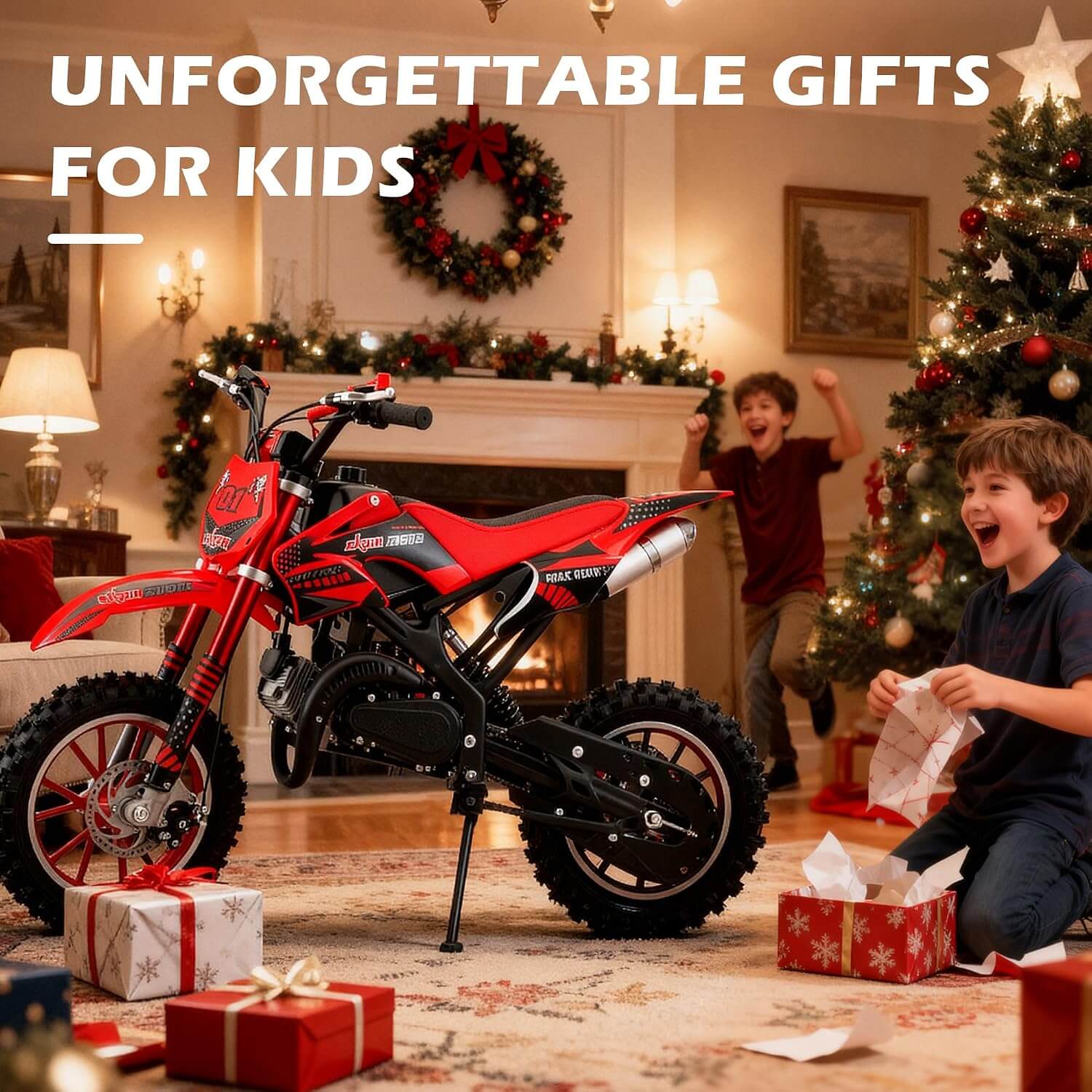 FROSTYRIDER 50cc 2-Stroke Kids' Gas Dirt Mini Bike