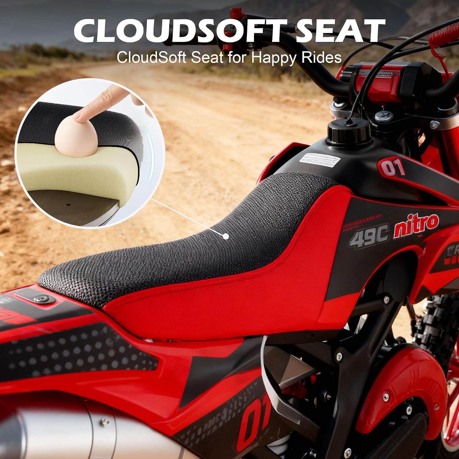 FROSTYRIDER 50cc 2-Stroke Kids' Gas Dirt Mini Bike
