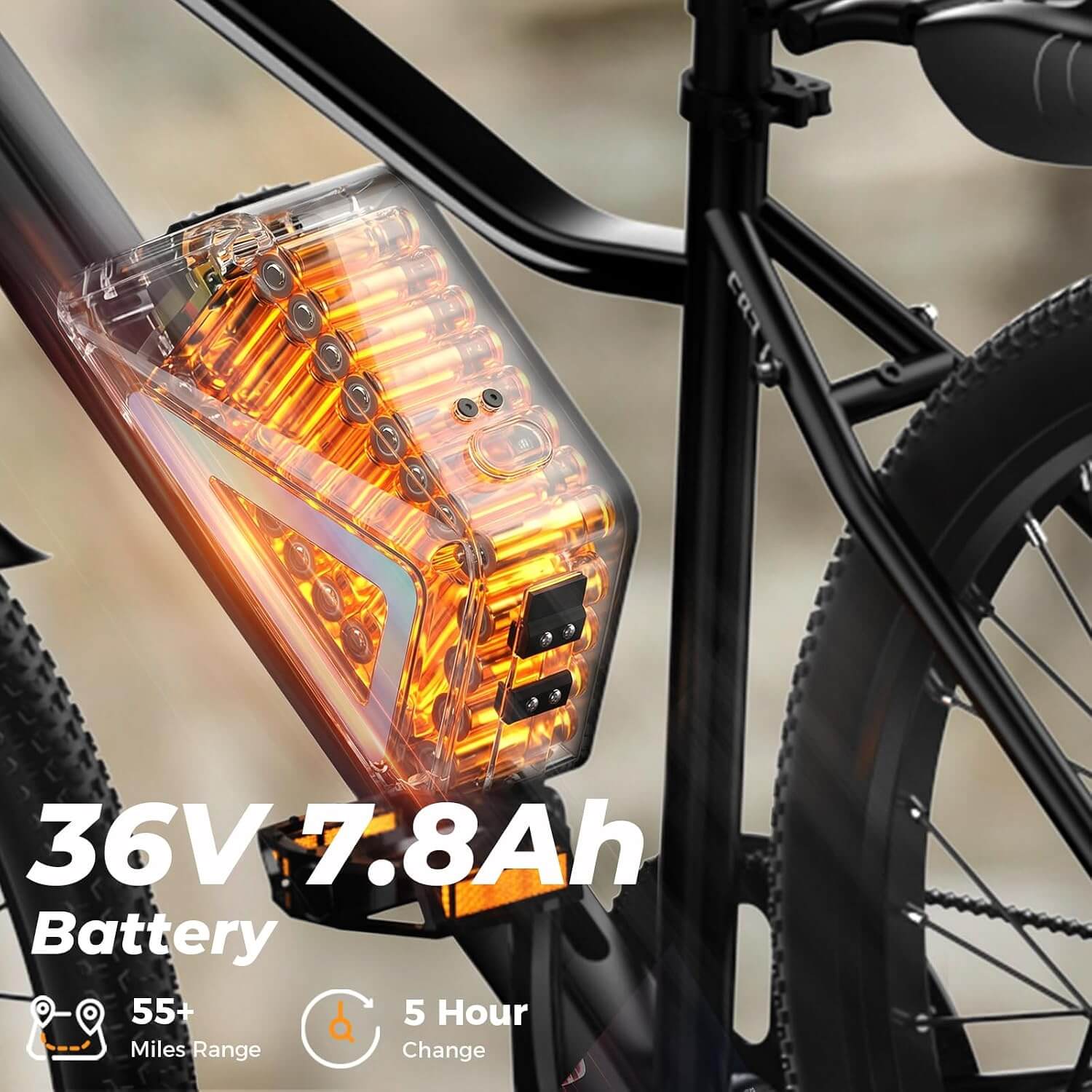 Fcgeoi EB3L 750W Electric Bike for Adults, 55-Mile Range, 26" Tires, APP Control
