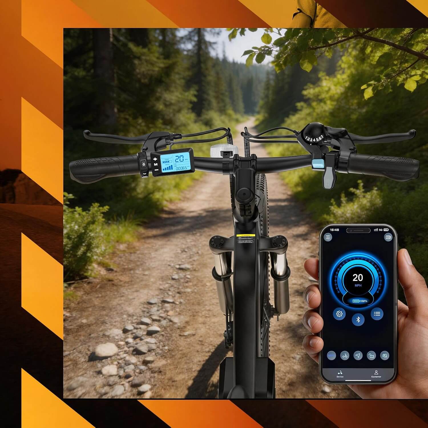 Fcgeoi EB3L 750W Electric Bike for Adults, 55-Mile Range, 26" Tires, APP Control