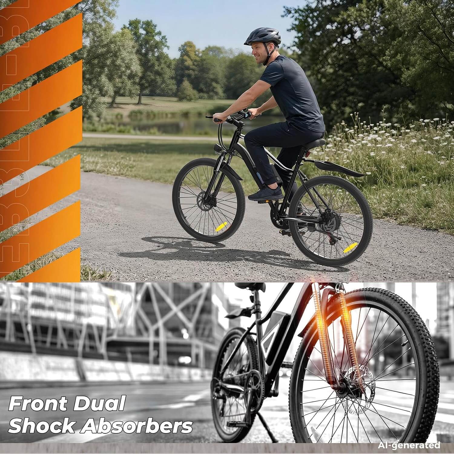 Fcgeoi EB3L 750W Electric Bike for Adults, 55-Mile Range, 26" Tires, APP Control
