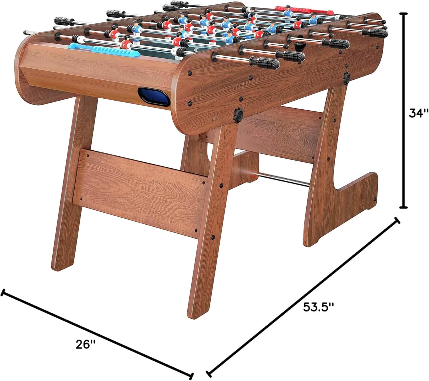 Fiziti Folding 2-in-1 Multi Game, Foosball, Air Hockey Table