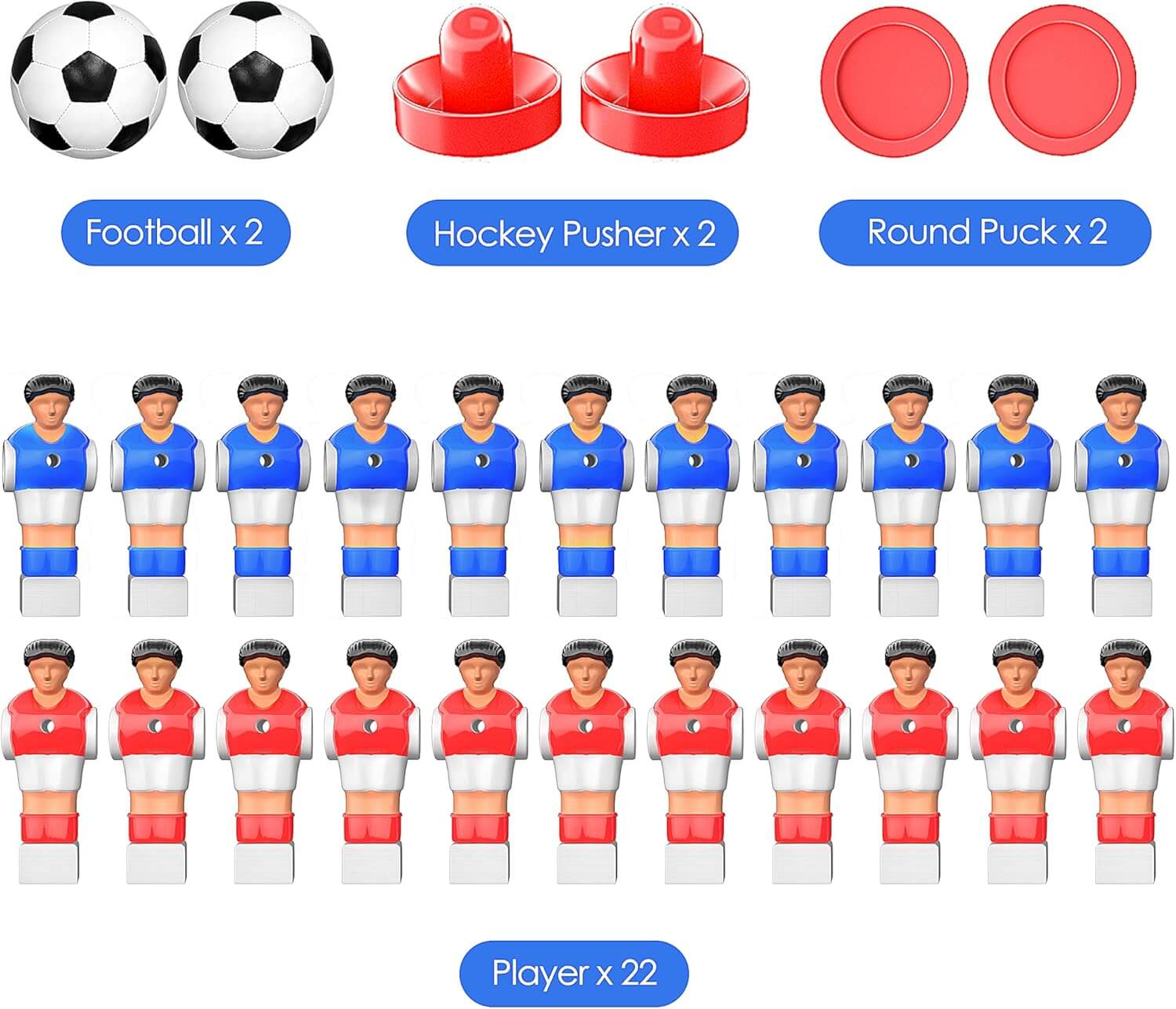 Fiziti Folding 2-in-1 Multi Game, Foosball, Air Hockey Table