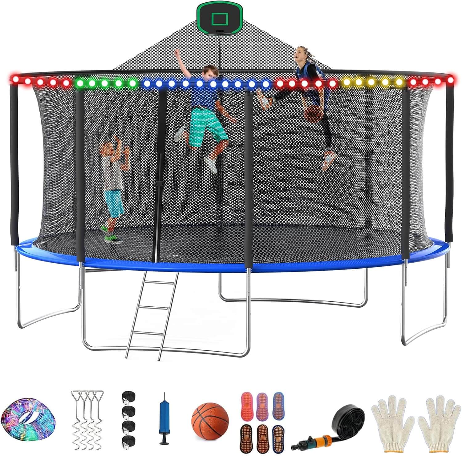 Fiziti Outdoor Trampoline with Lights