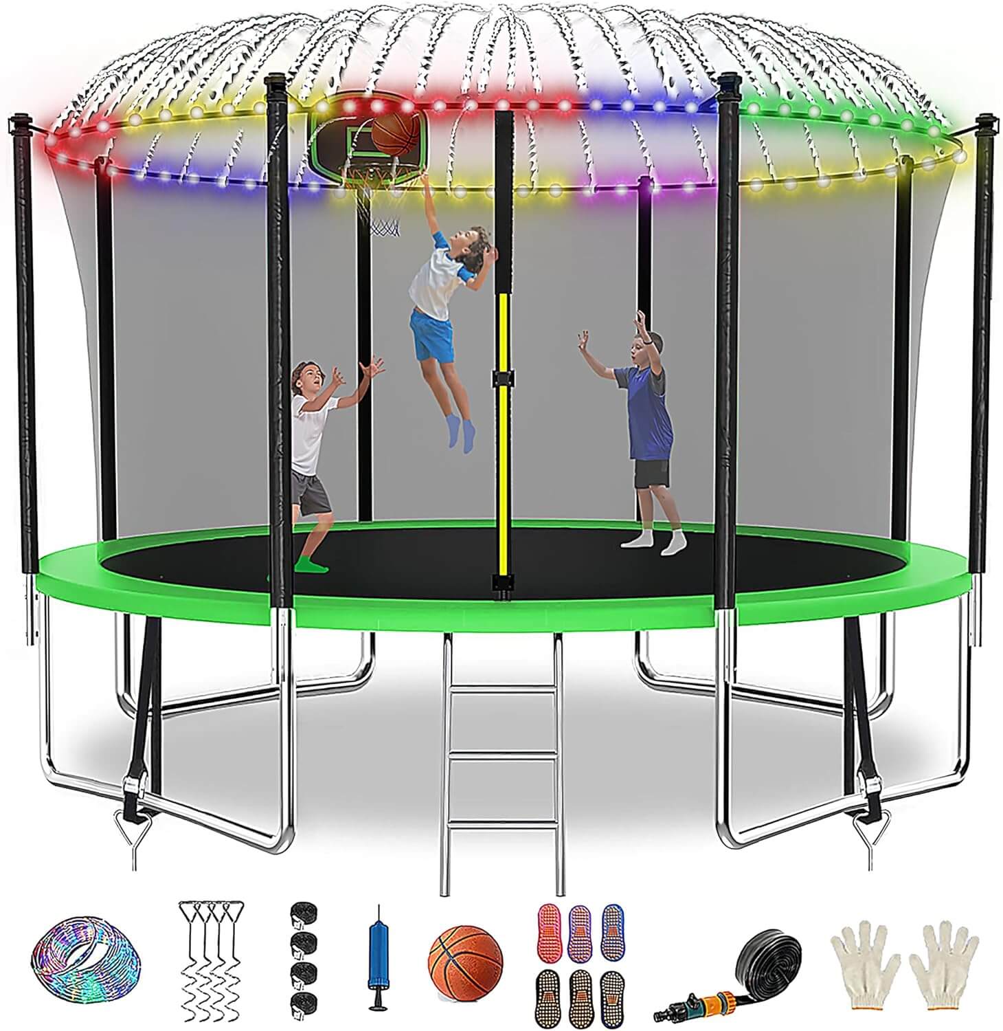 Fiziti Outdoor Trampoline with Lights