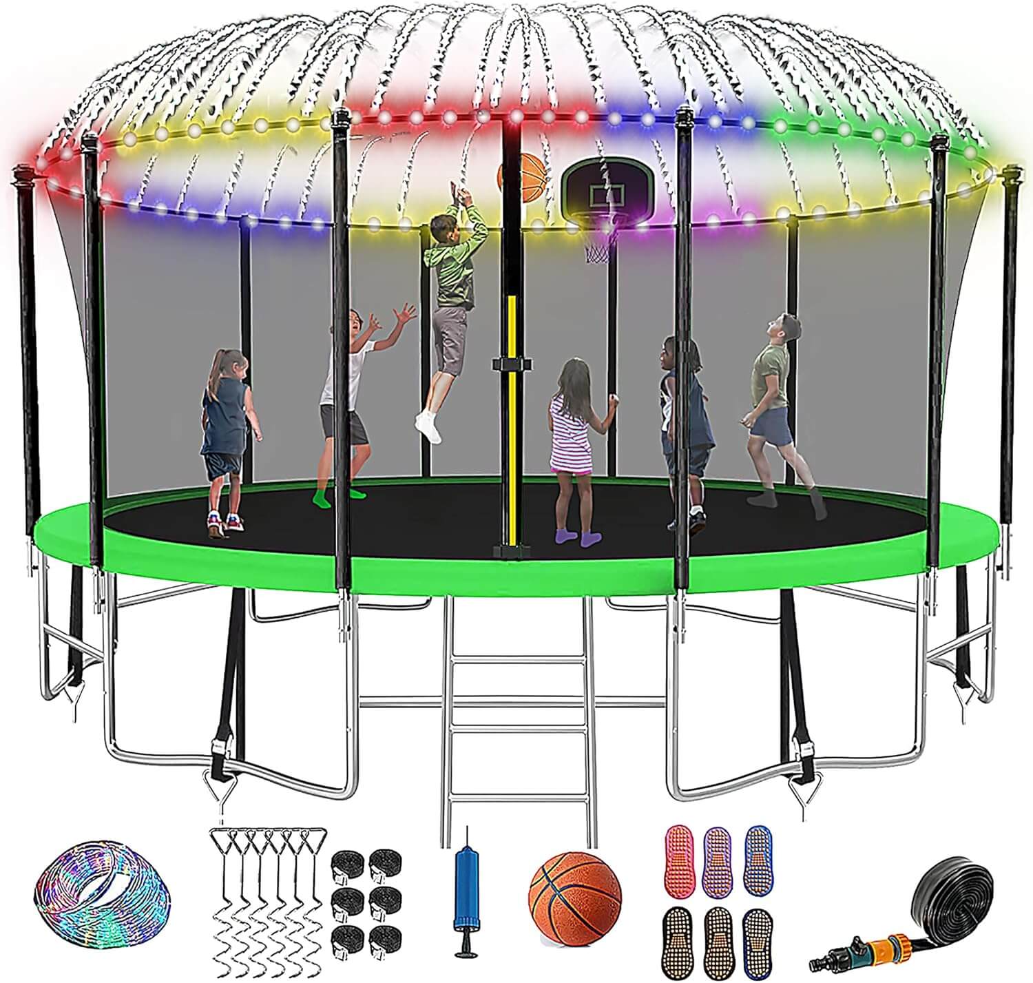 Fiziti Outdoor Trampoline with Lights