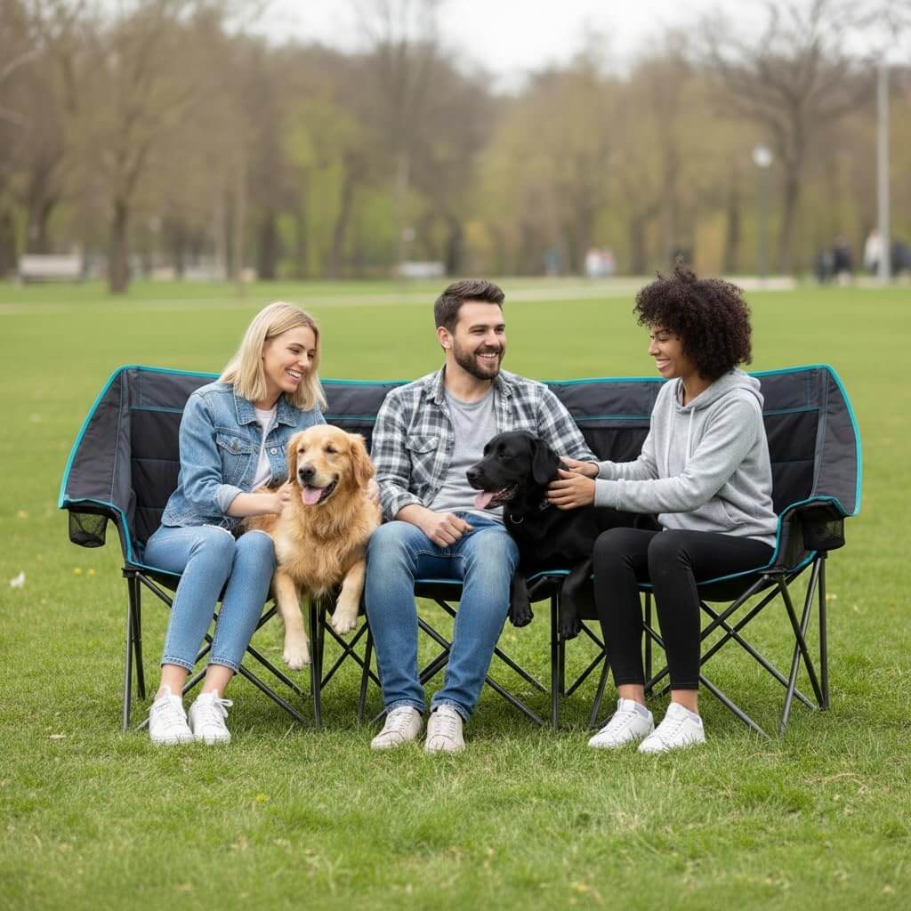 Fundango LuxeComfort Pro Heavy-Duty Camping Chair, 1000 lb Capacity