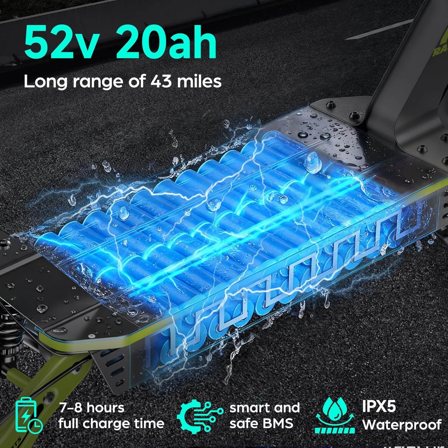 GOKEEP F5 1500W 52V Full Suspension Off-Road Electric Scooter