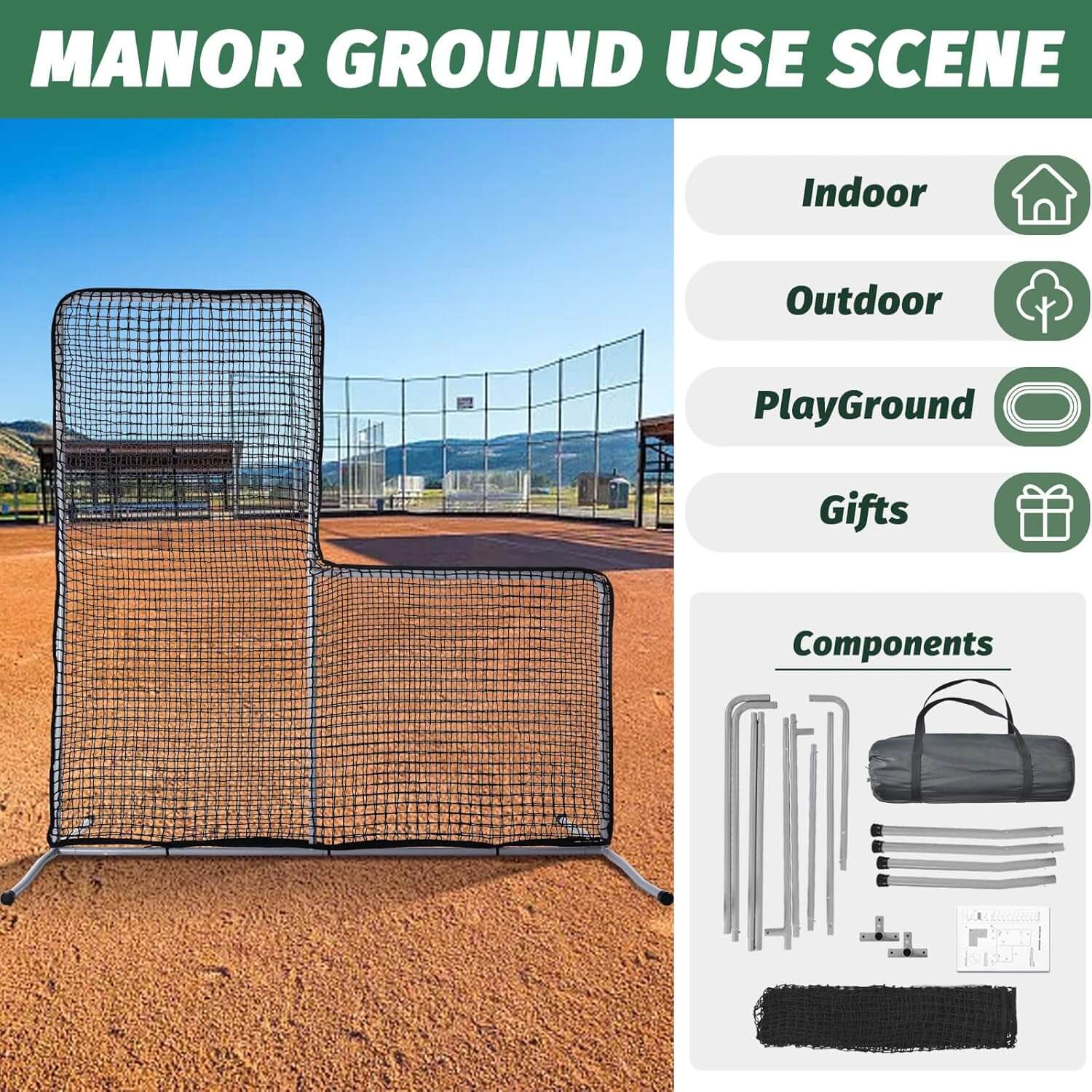 Gagalileo Indoor/Outdoor Baseball/Softball Screen Protector Net