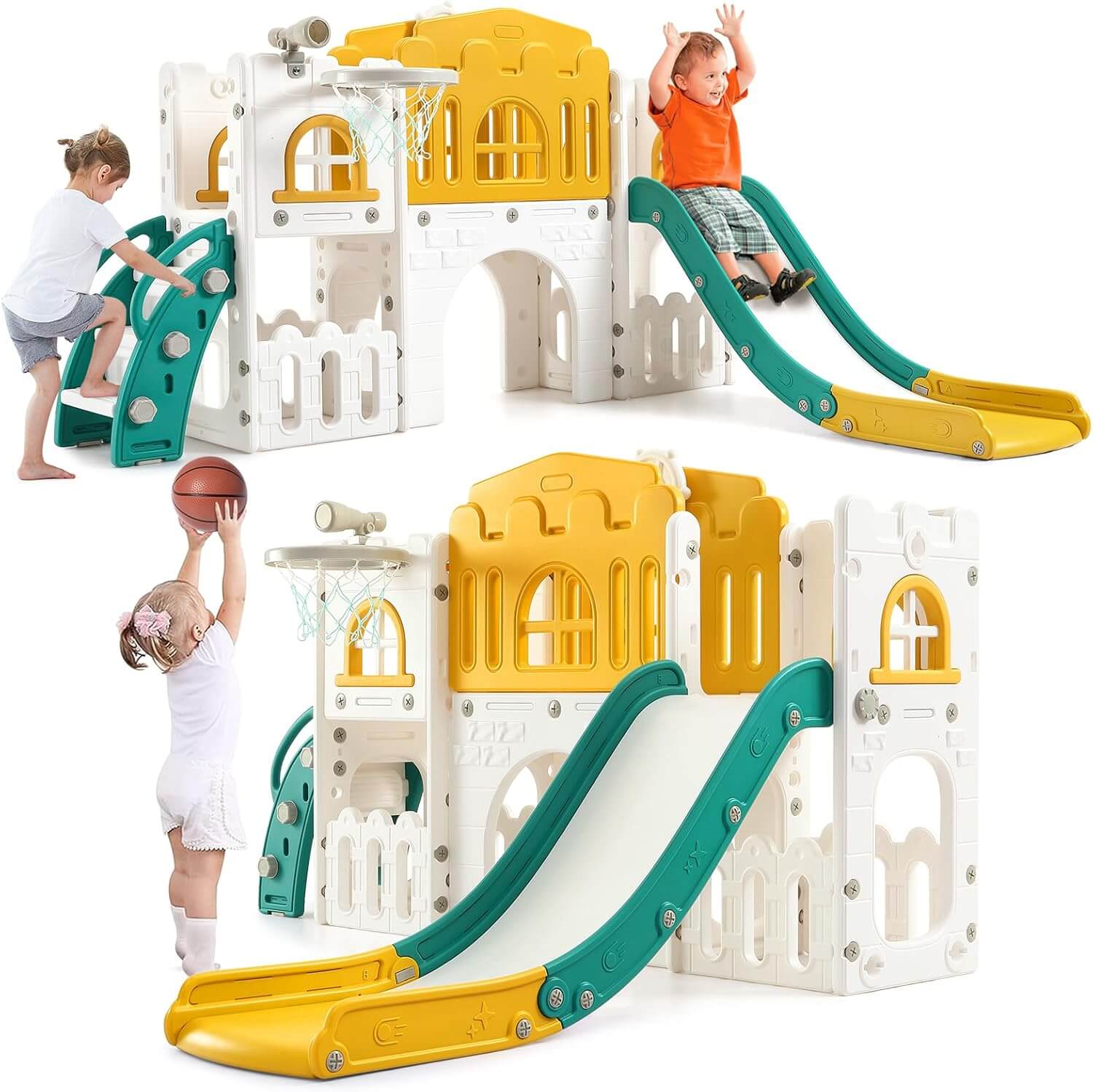 Gaomon 8-in-1 Toddler Slide Indoor Outdoor Playground