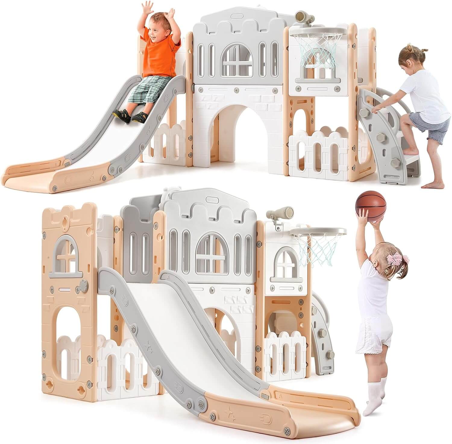 Gaomon 8-in-1 Toddler Slide Indoor Outdoor Playground
