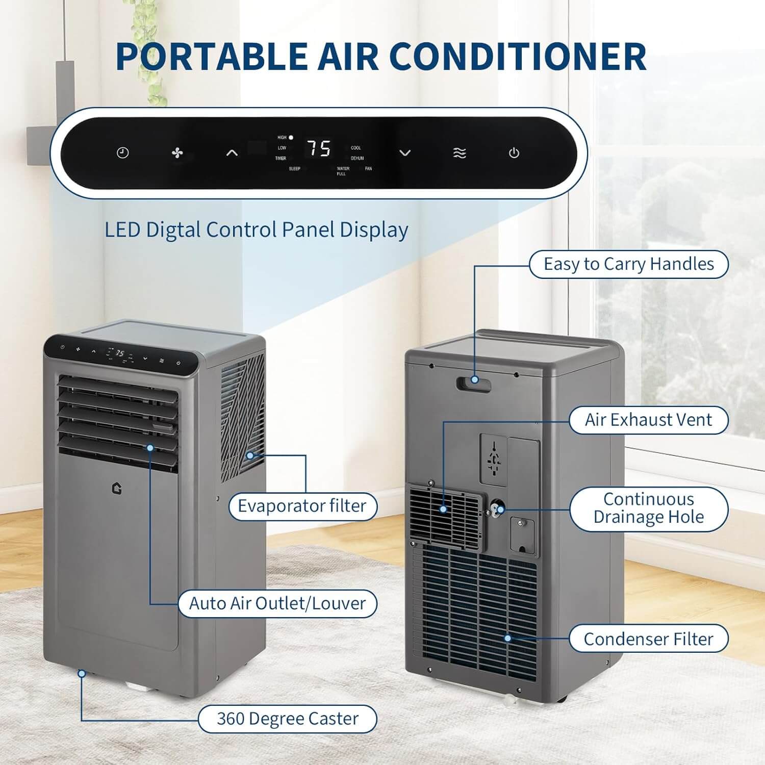 Gaomon 8000 BTU 4-In-1 Portable Air Conditioner