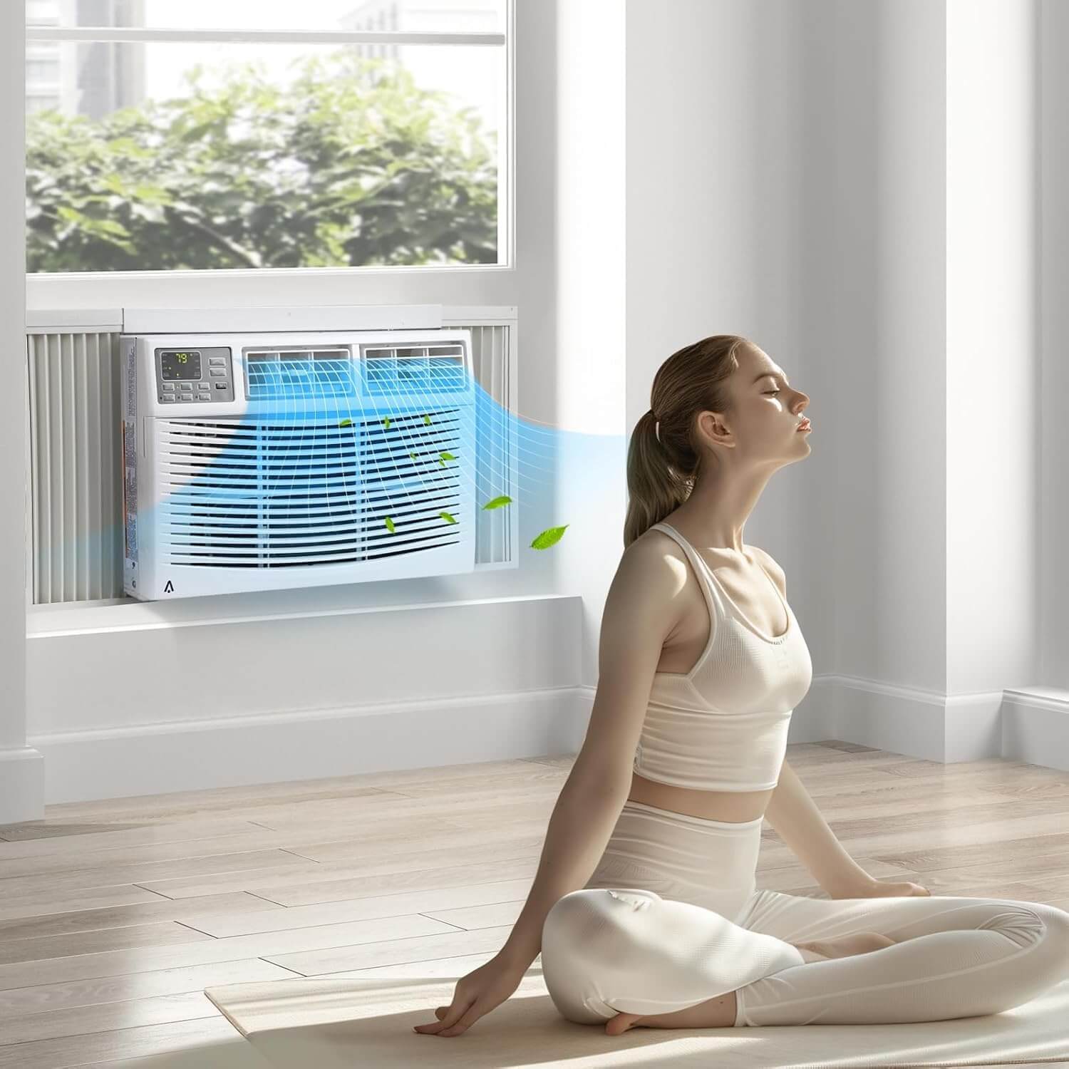 Gaomon Window Air Conditioner, Remote Control, Dehumidifier