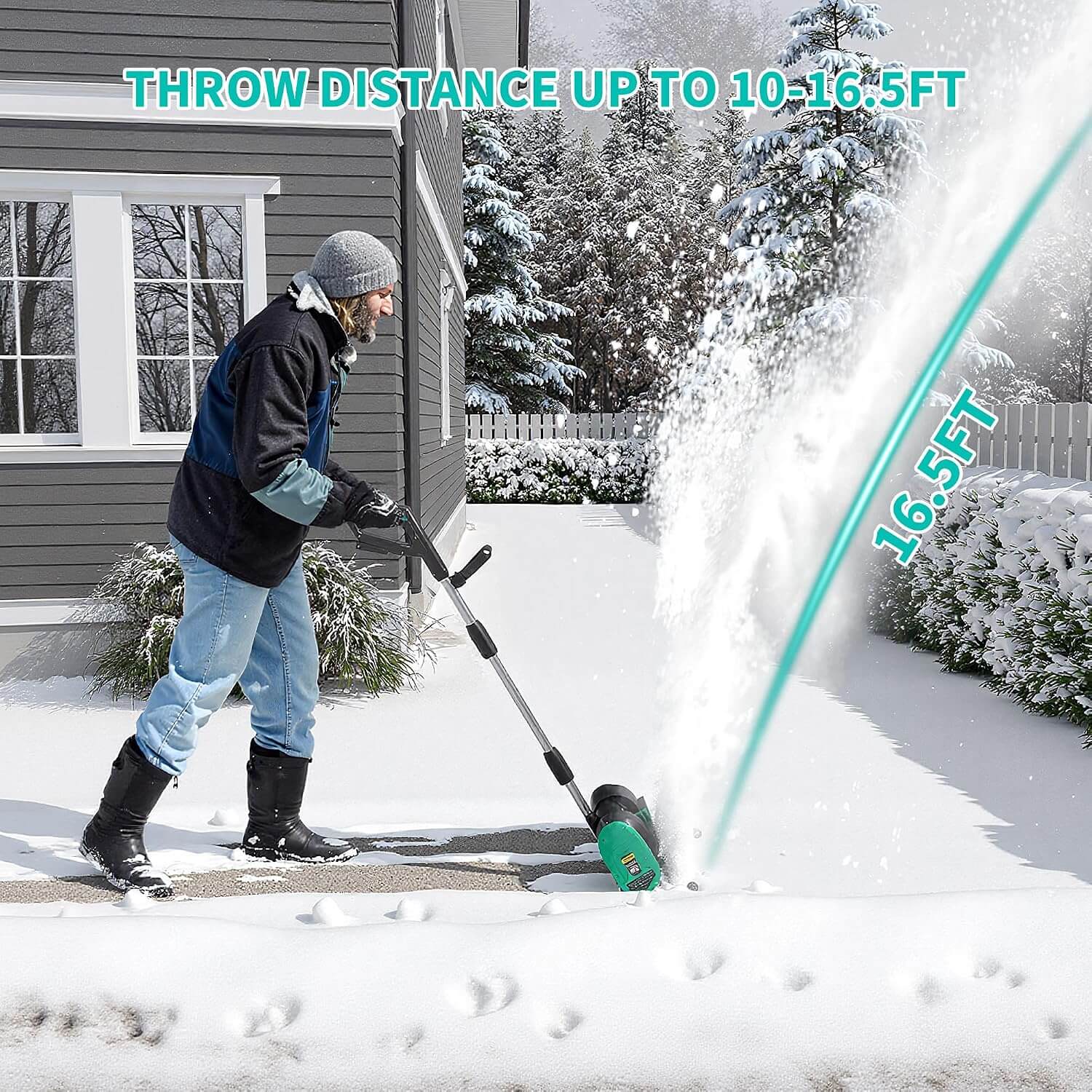 Garvee 12" Cordless Snow Blower