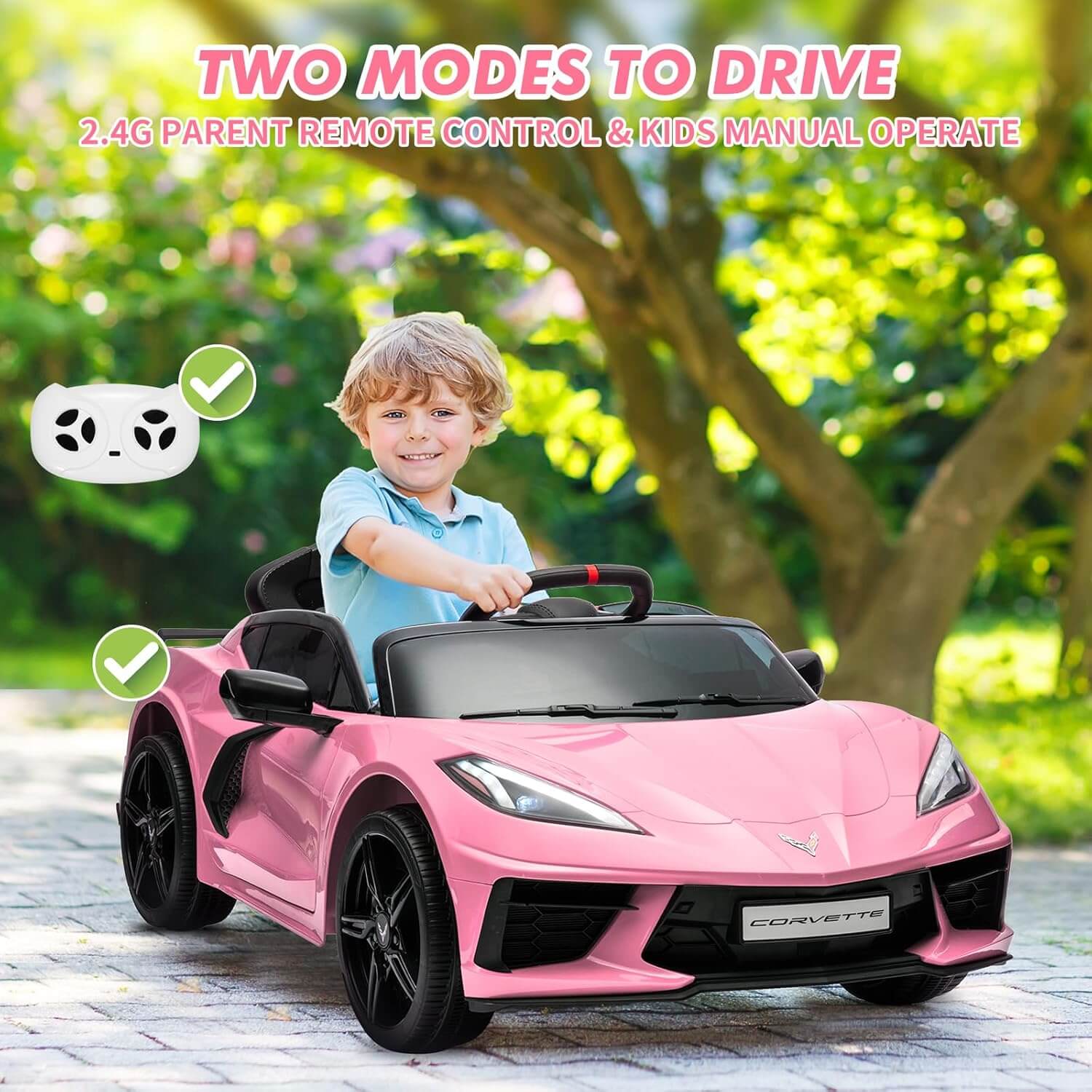 Garvee 12V Corvette Kids' Electric Ride-On Car