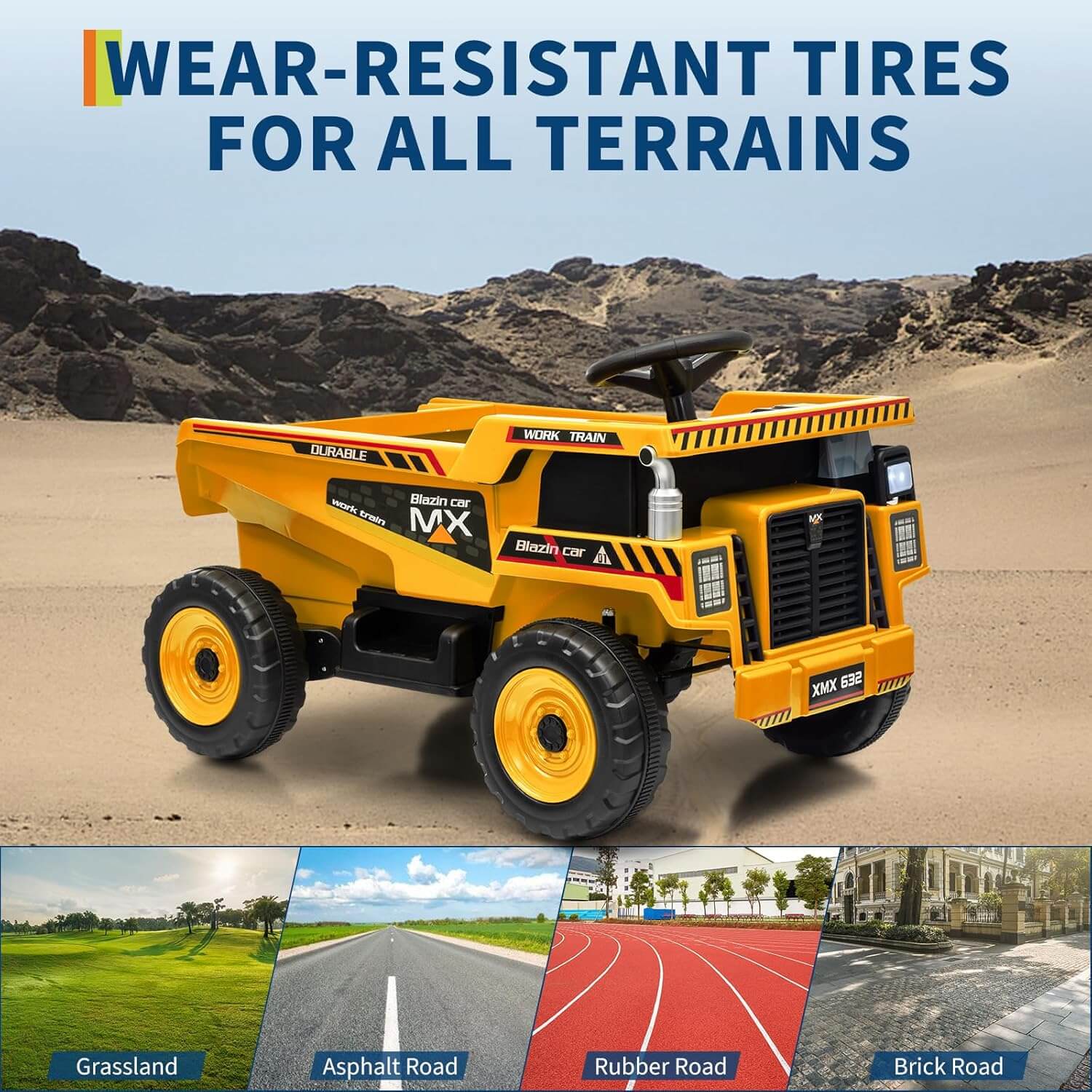 Garvee 12V  Kids' Dump Truck Electric Ride-On Toy