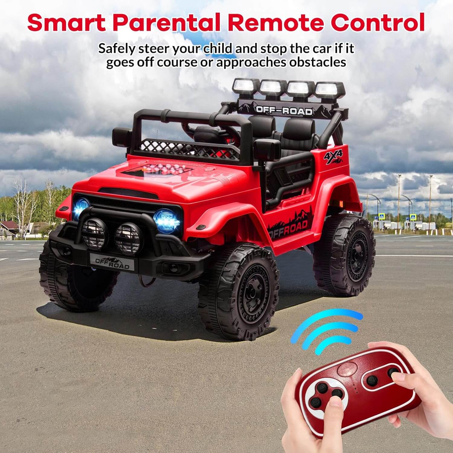 Garvee 12V Off-Road 4 Wheeler Kids' Electric Ride-On Car