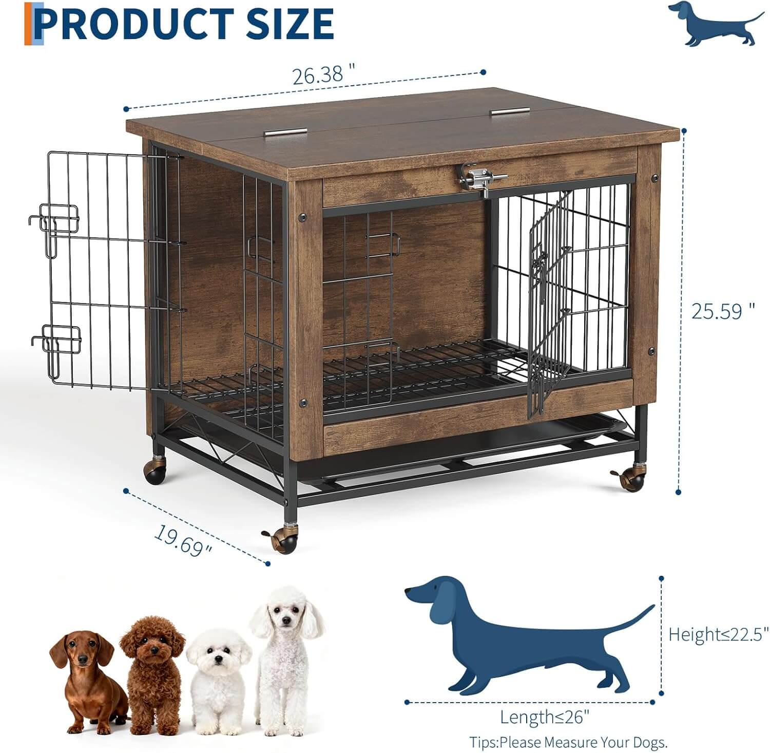 Garvee 26.4" Dog Crate Furniture