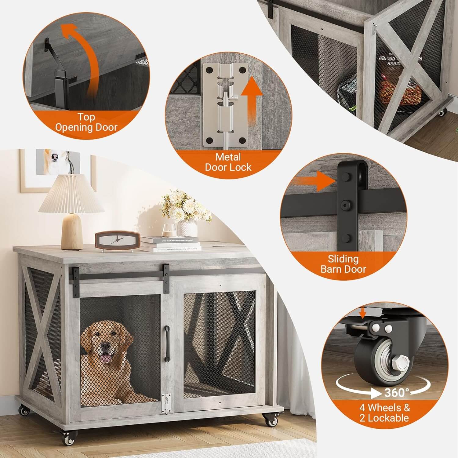 Garvee 37" Dog Crate Furniture