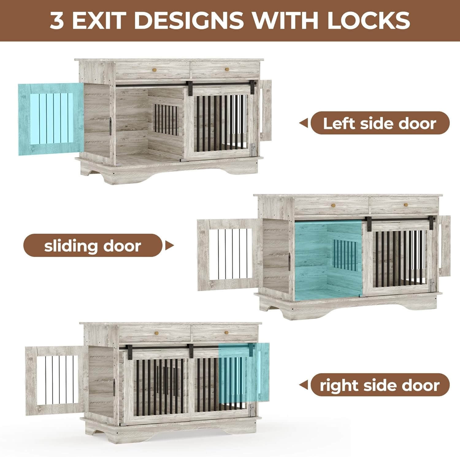 Garvee 47" Dog Crate Furniture