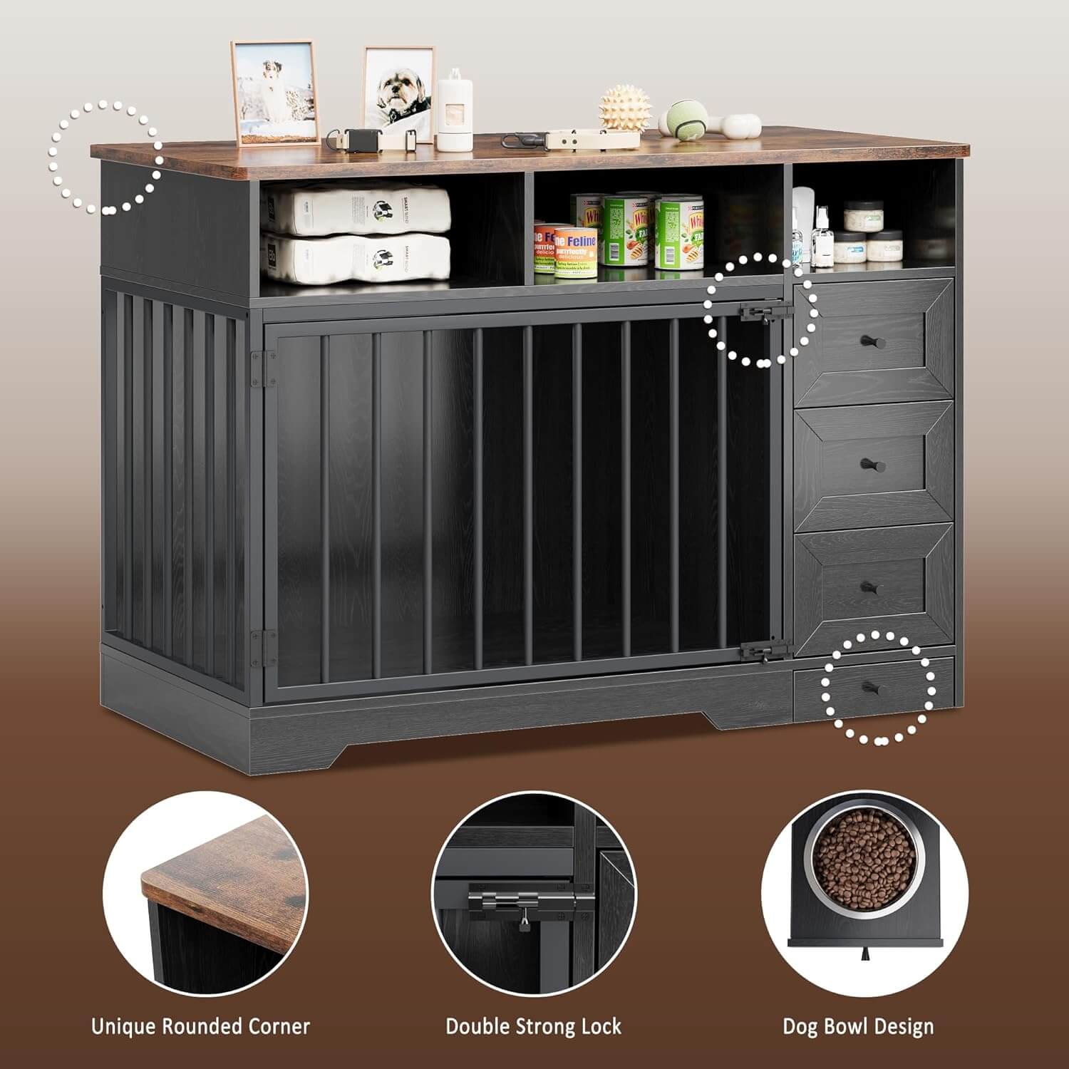 Garvee 48" Heavy Duty Dog Crate Furniture
