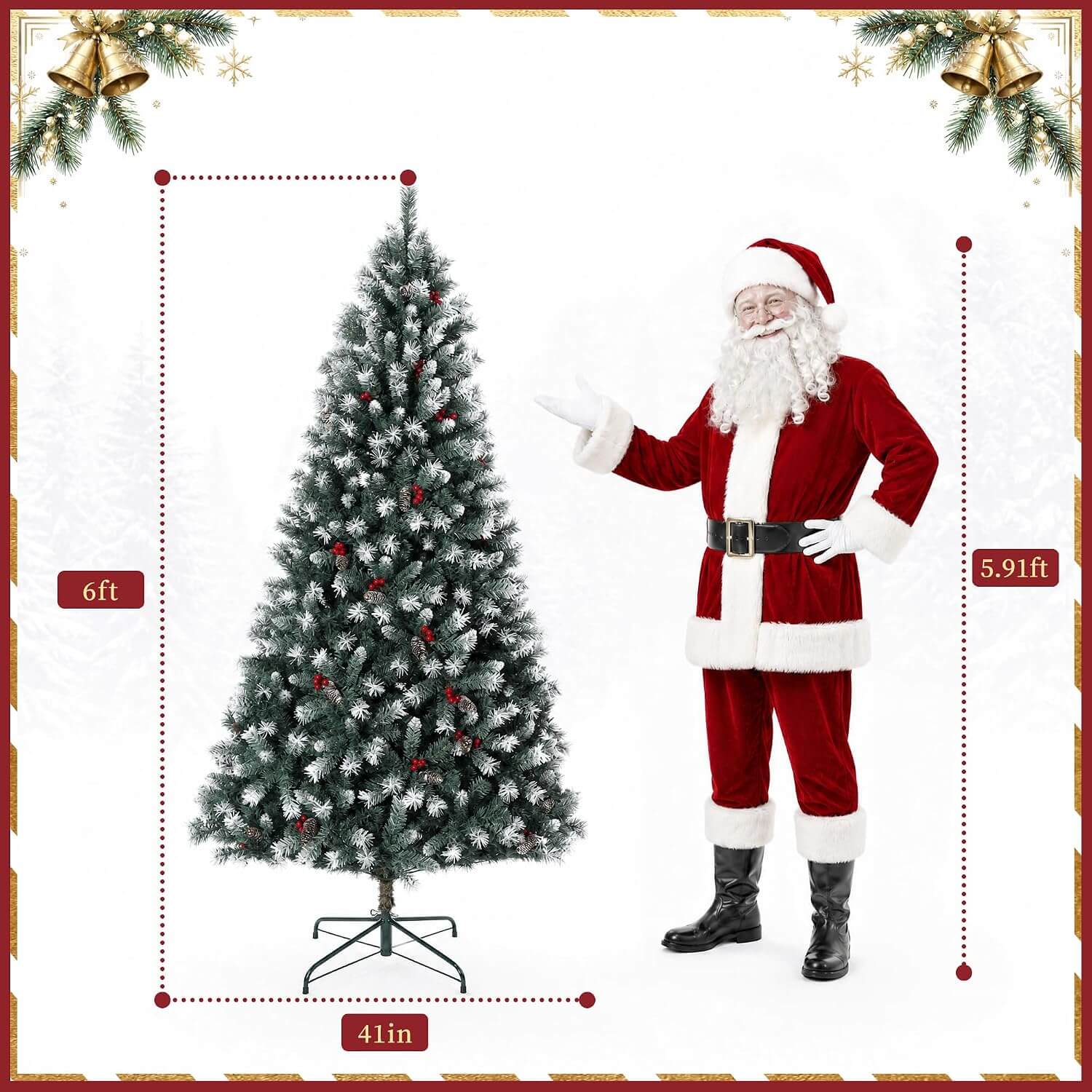 Garvee 6 ft Pre-Lit Christmas Tree