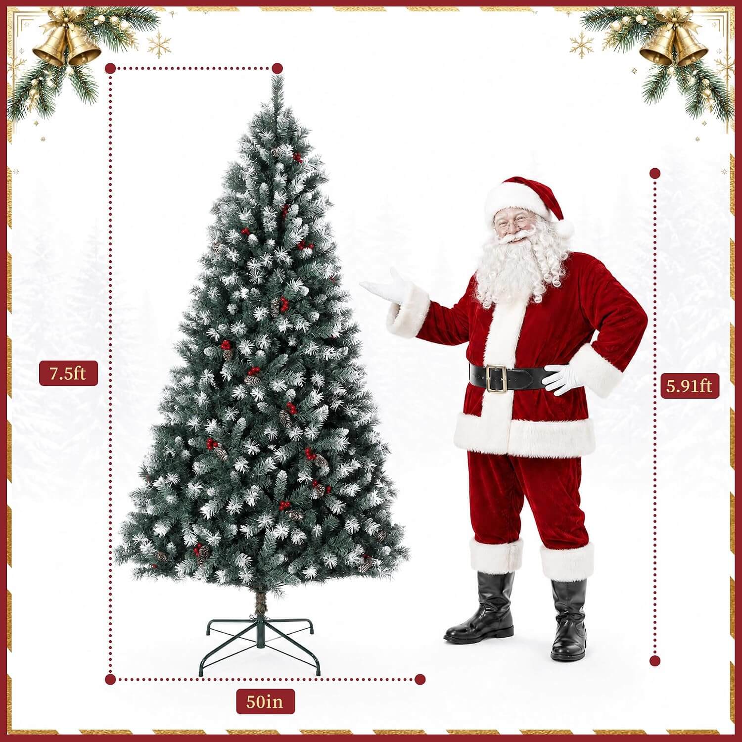 Garvee 6 ft Pre-Lit Christmas Tree
