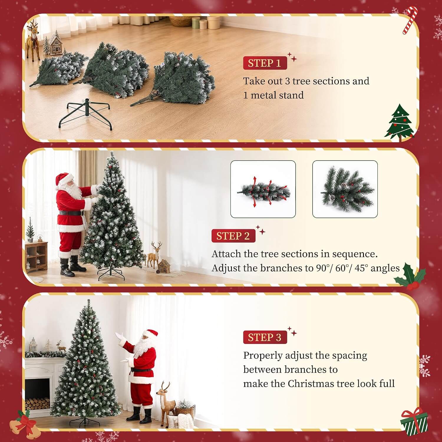 Garvee 6 ft Pre-Lit Christmas Tree