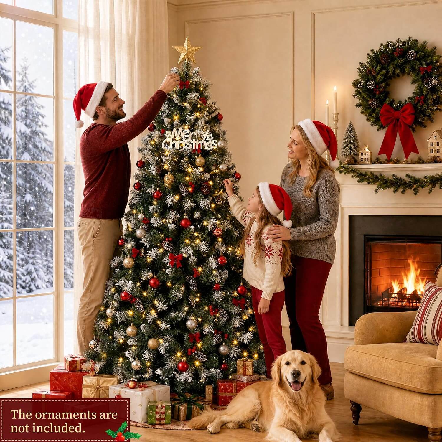 Garvee 6 ft Pre-Lit Christmas Tree