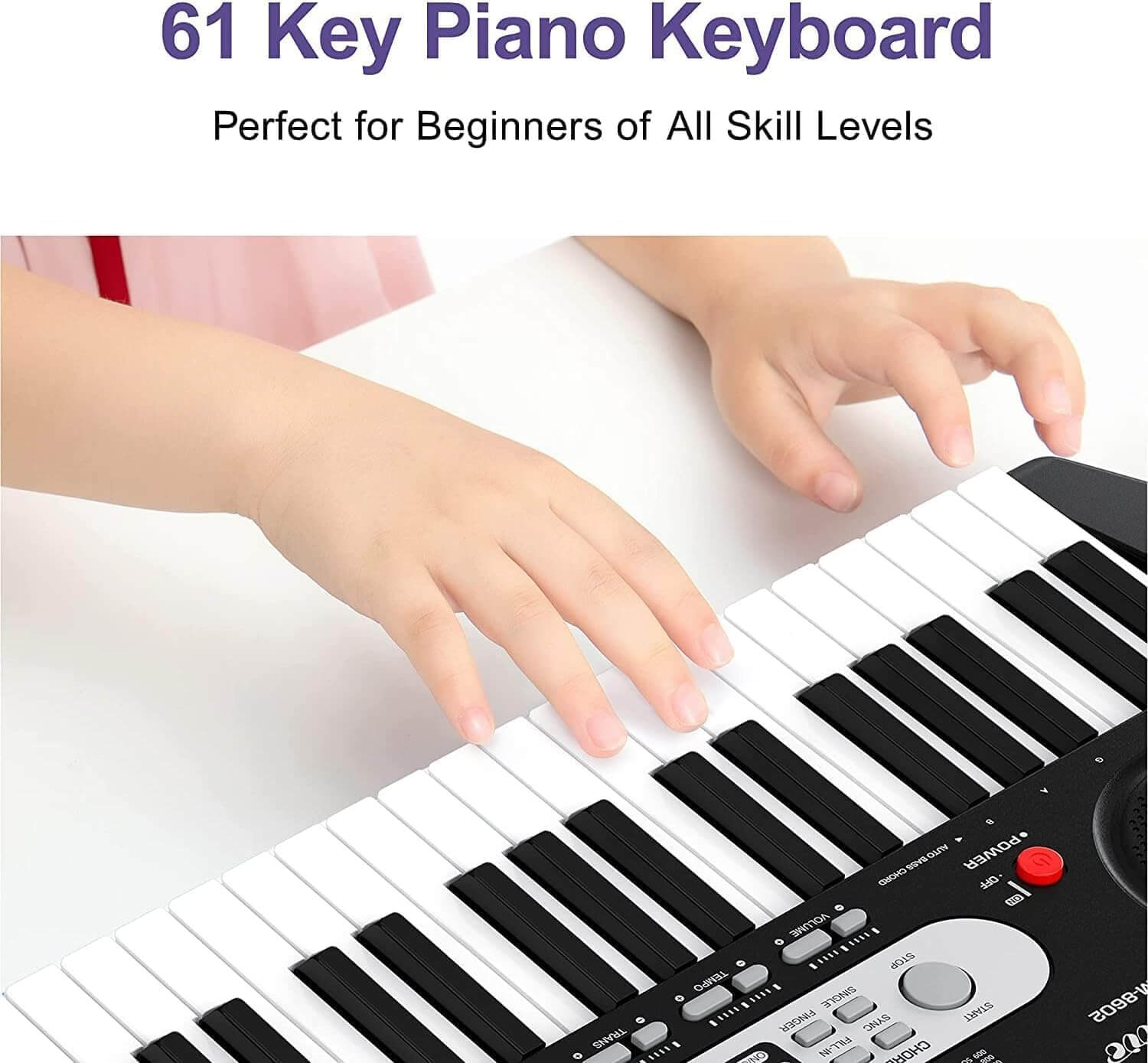 Garvee 61-Key Portable Electric Keyboard Digital Piano Set