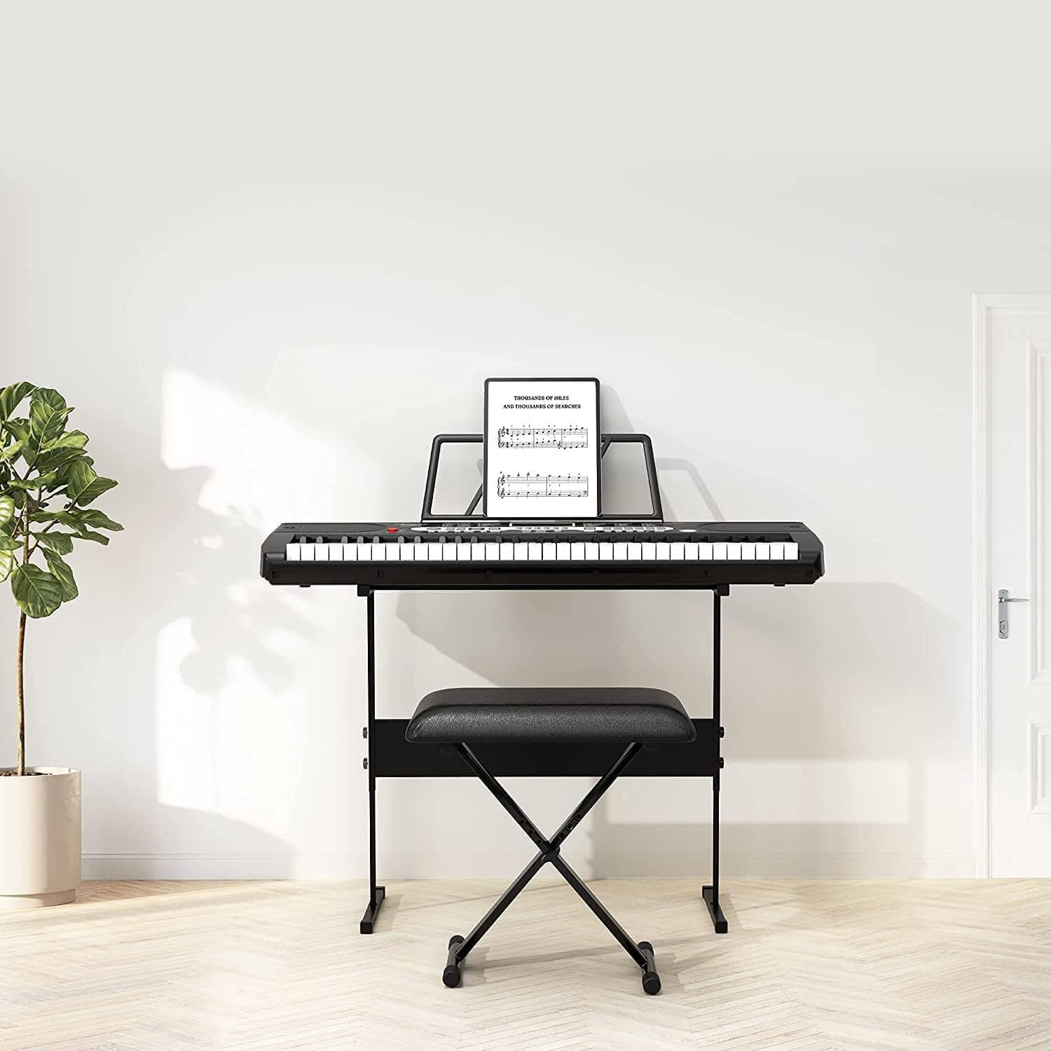 Garvee 61-Key Portable Electric Keyboard Digital Piano Set
