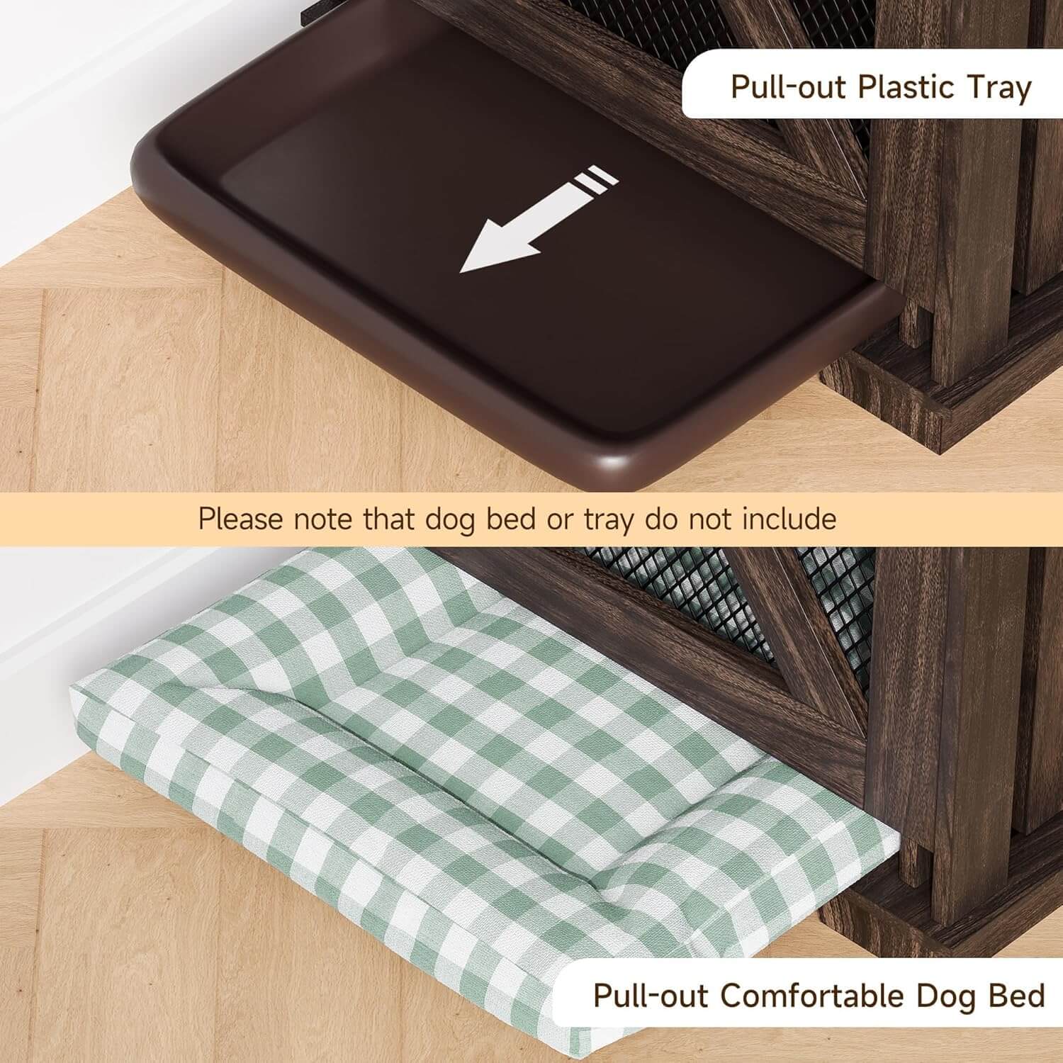 Garvee 71" Double Dog Crate Furniture