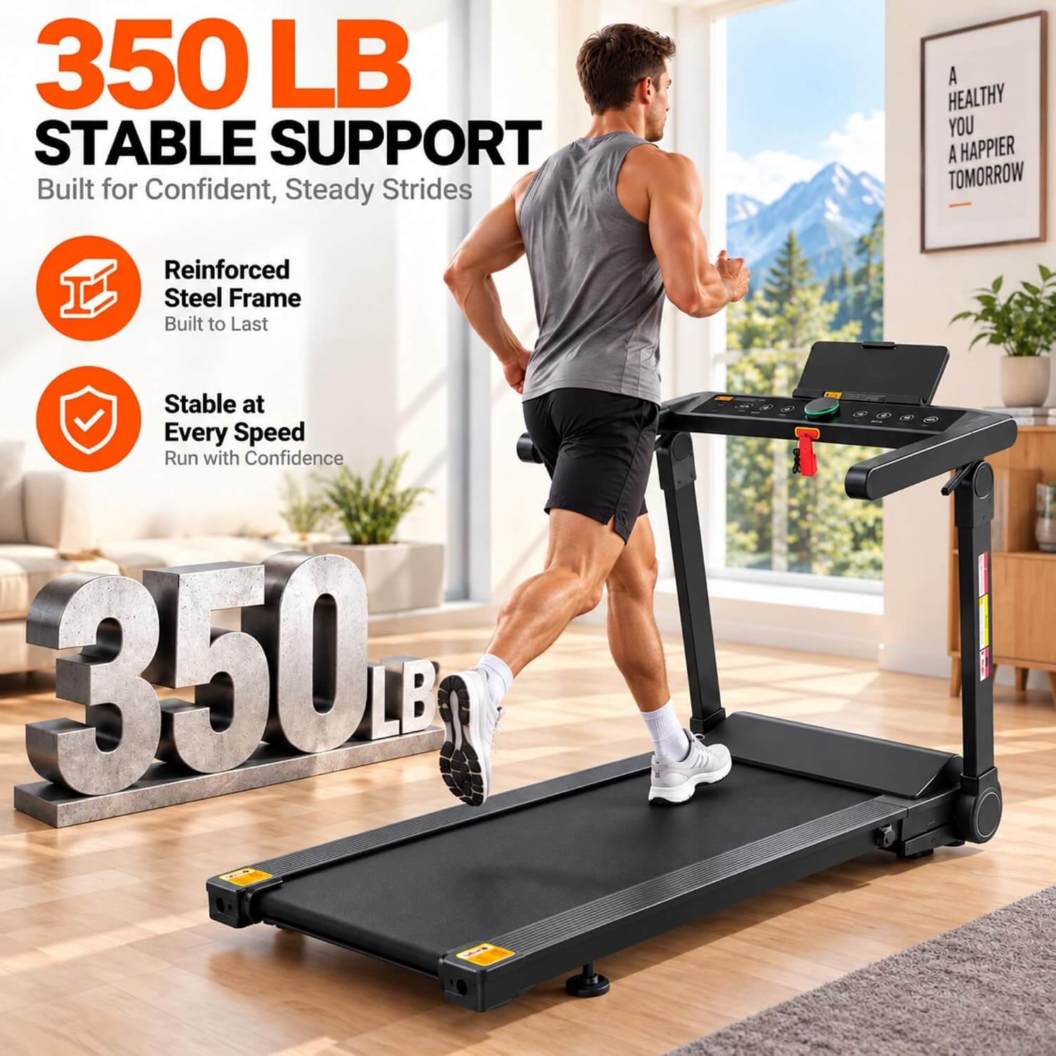 Garvee Auto Incline Foldable Treadmill