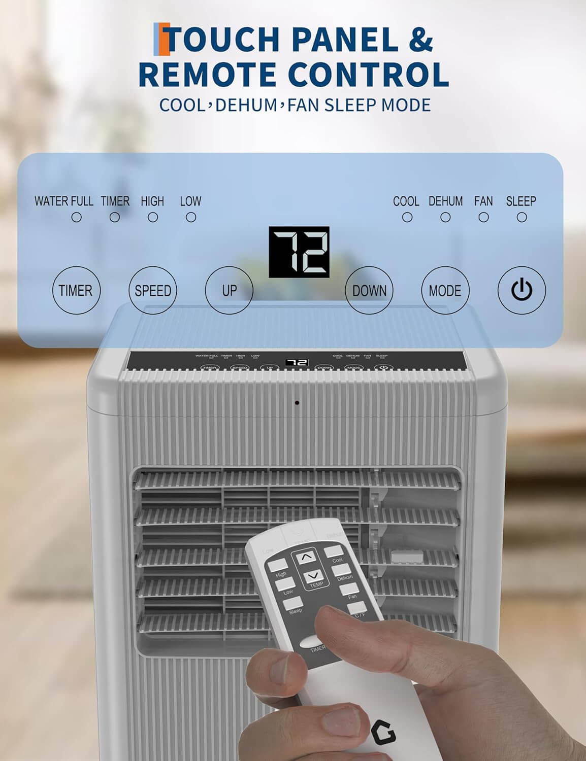 Garvee NPLD3-05C/X1E 3-In-1 8000 BTU Portable Air Conditioner