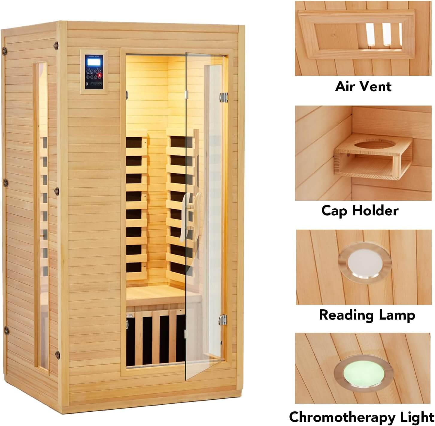 Garvee P-Sauna-01 1 Person Infrared Sauna