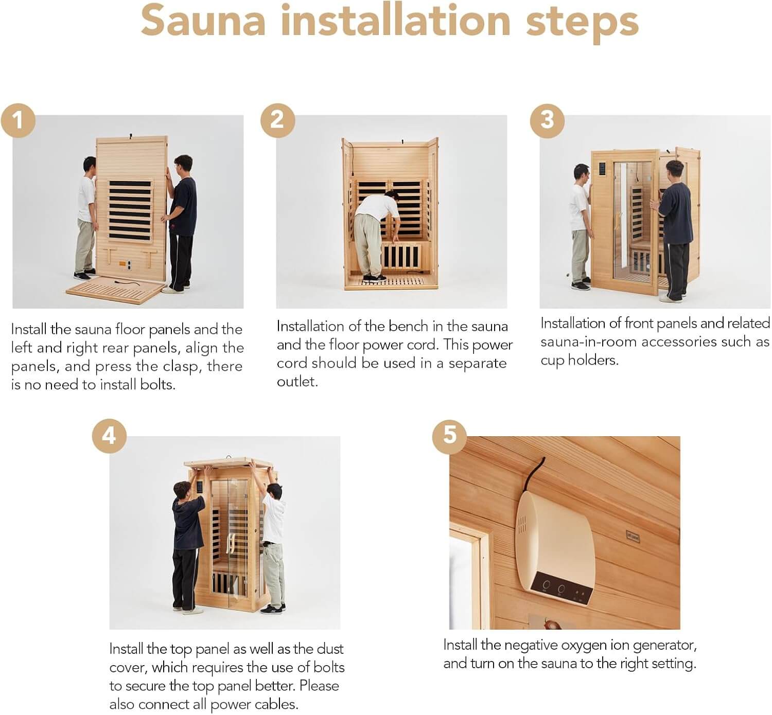 Garvee P-Sauna-01 1 Person Infrared Sauna